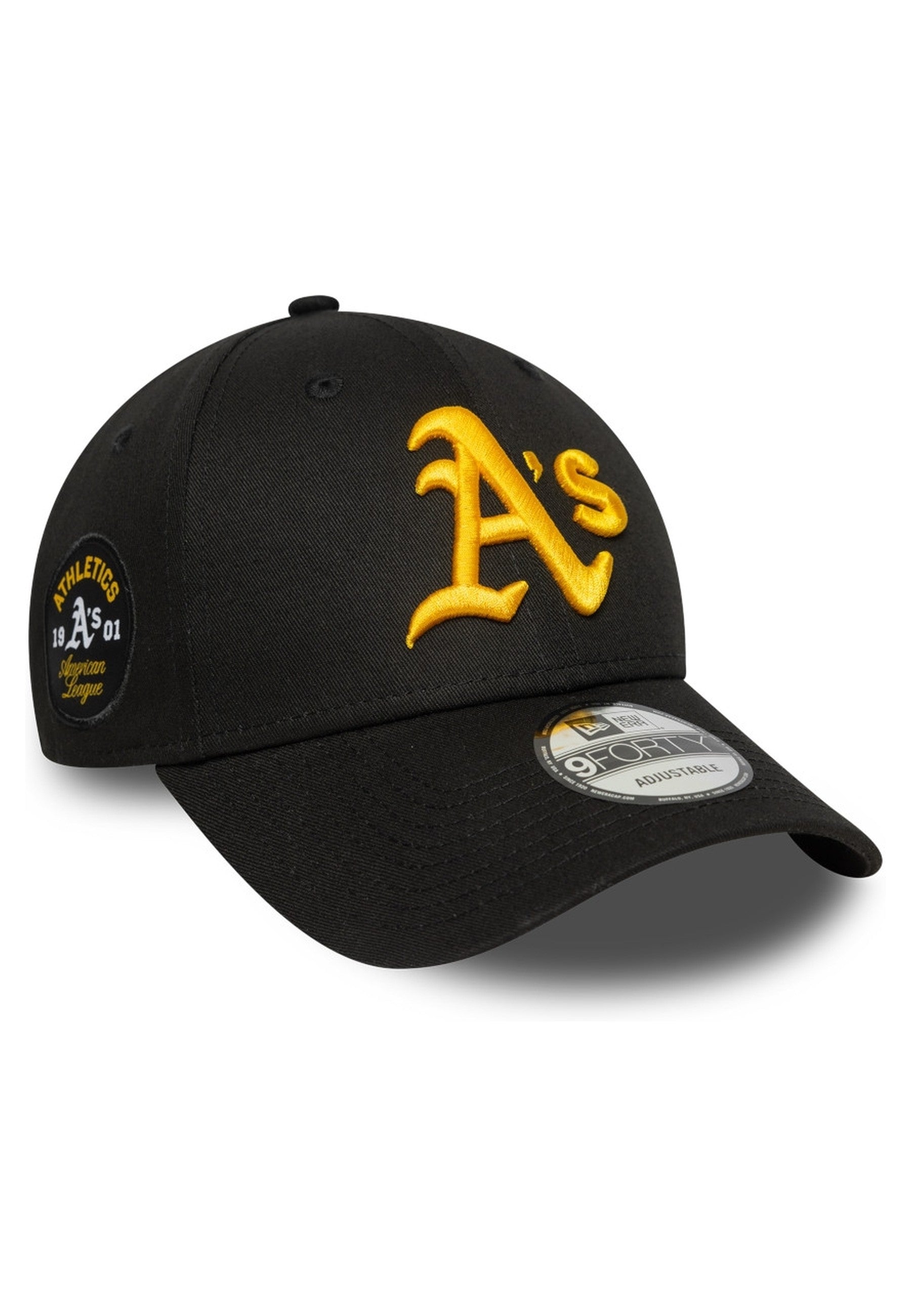 GORRA NEW ERA NEGRA ATHLETICS MLB SIDE PATCH 9FORTTY OAKATH