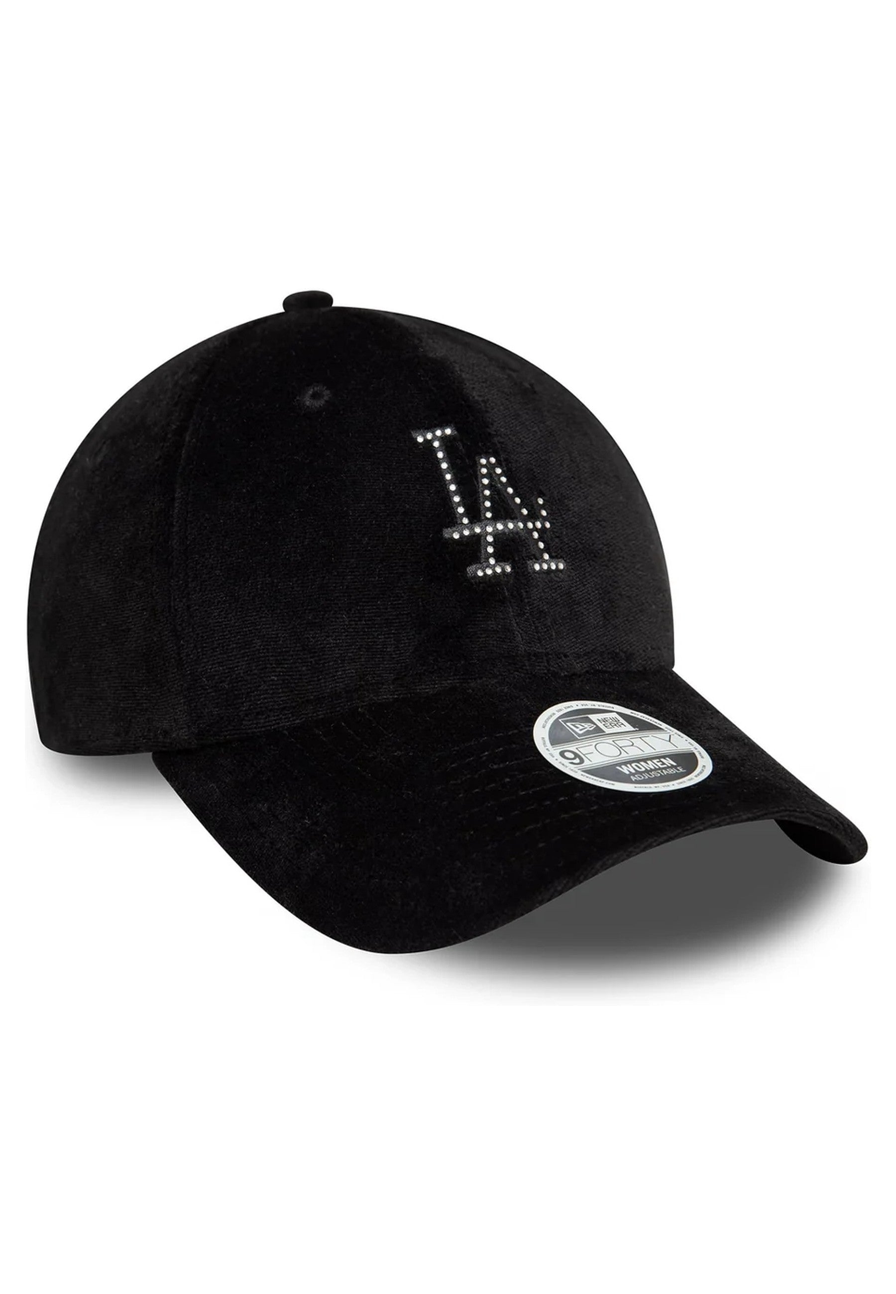 GORRA NEW ERA NEGRA DODGERS WMNS DIAMANTE VELOUR 9FORTY LOSDOD