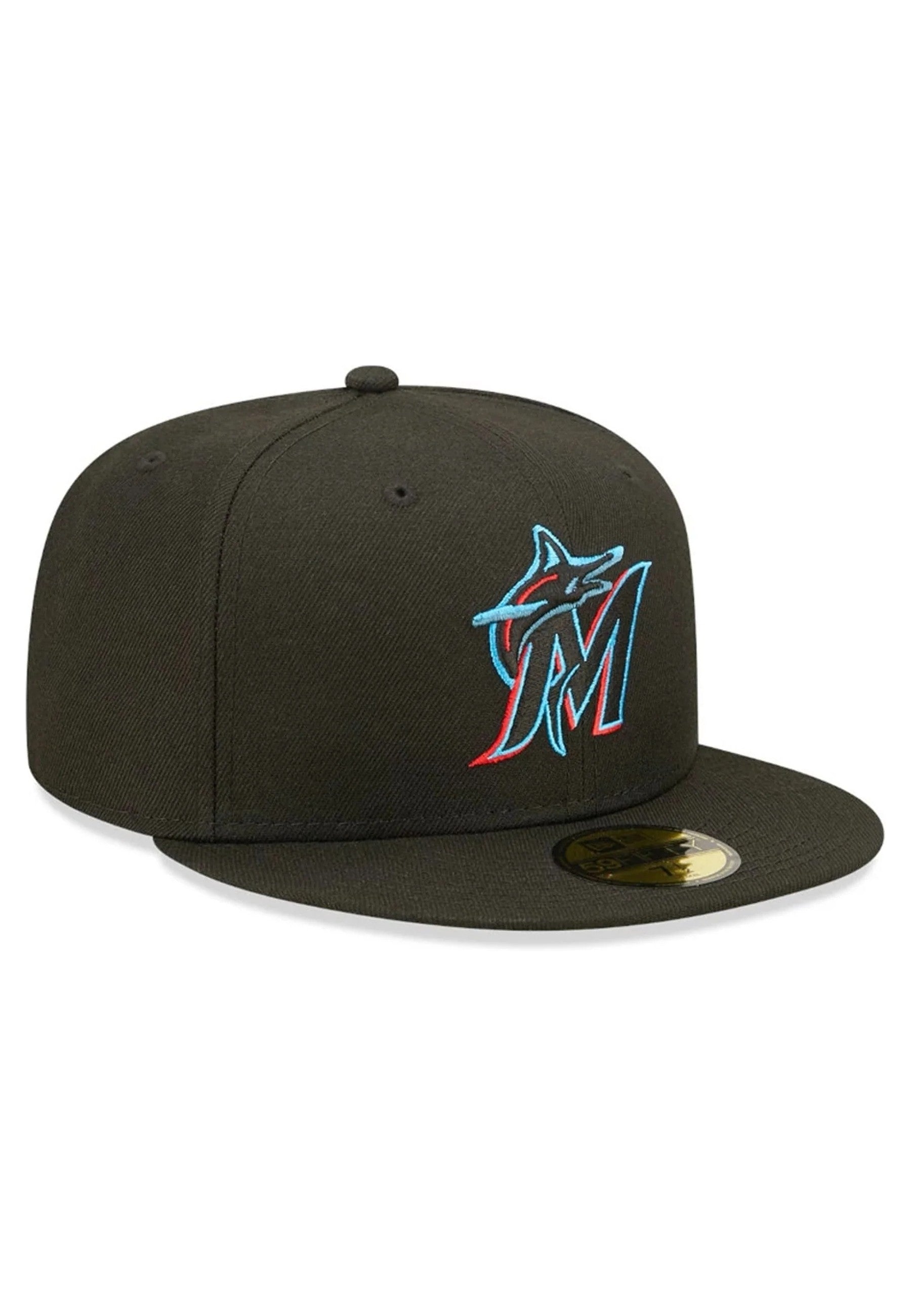 GORRA NEW ERA NEGRA MARLINS ACPERF MIAMAR 5950 OTC