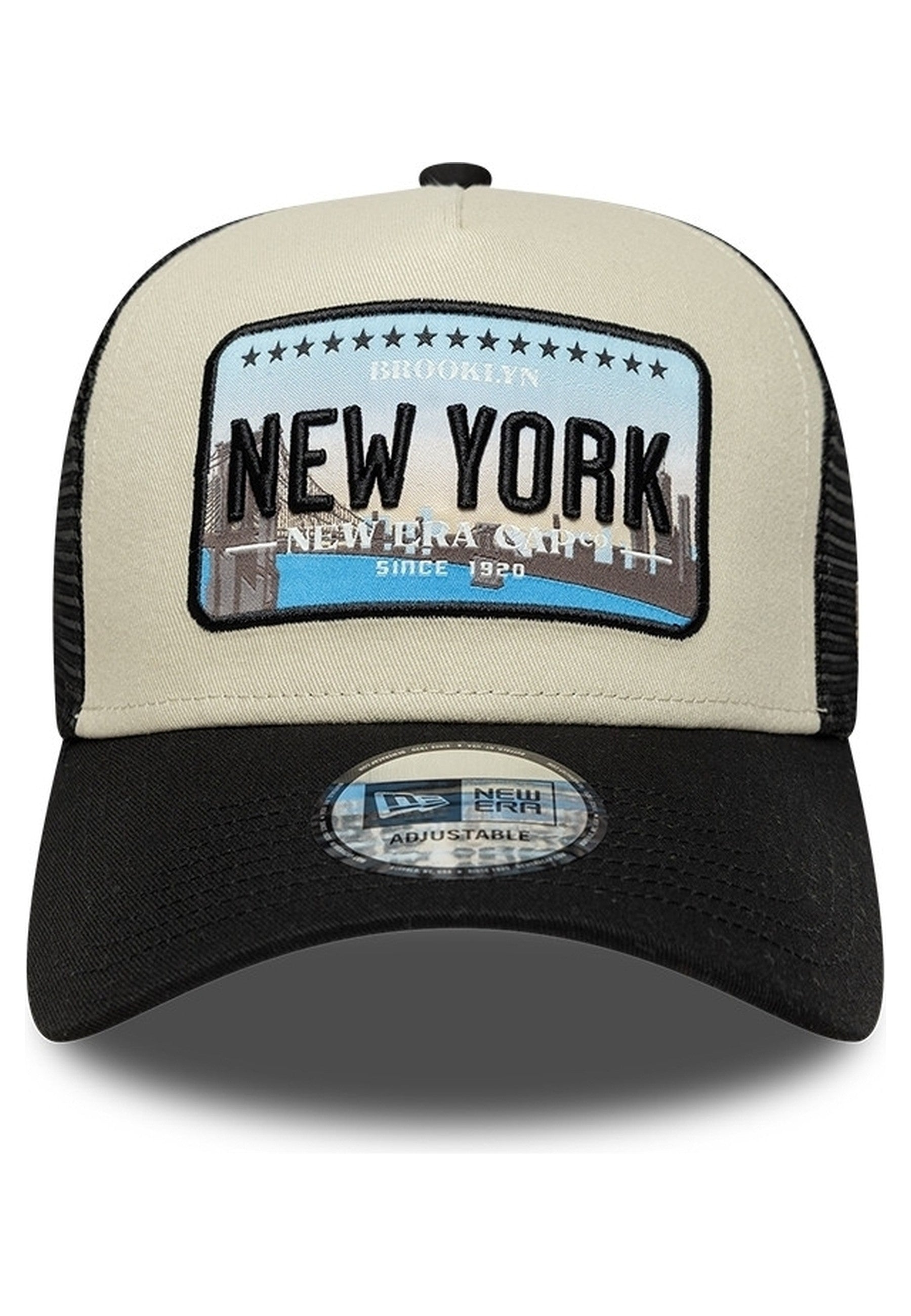 GORRA NEW ERA NEGRA NEW YORK LICENSE PLATE TRUCKER CAP