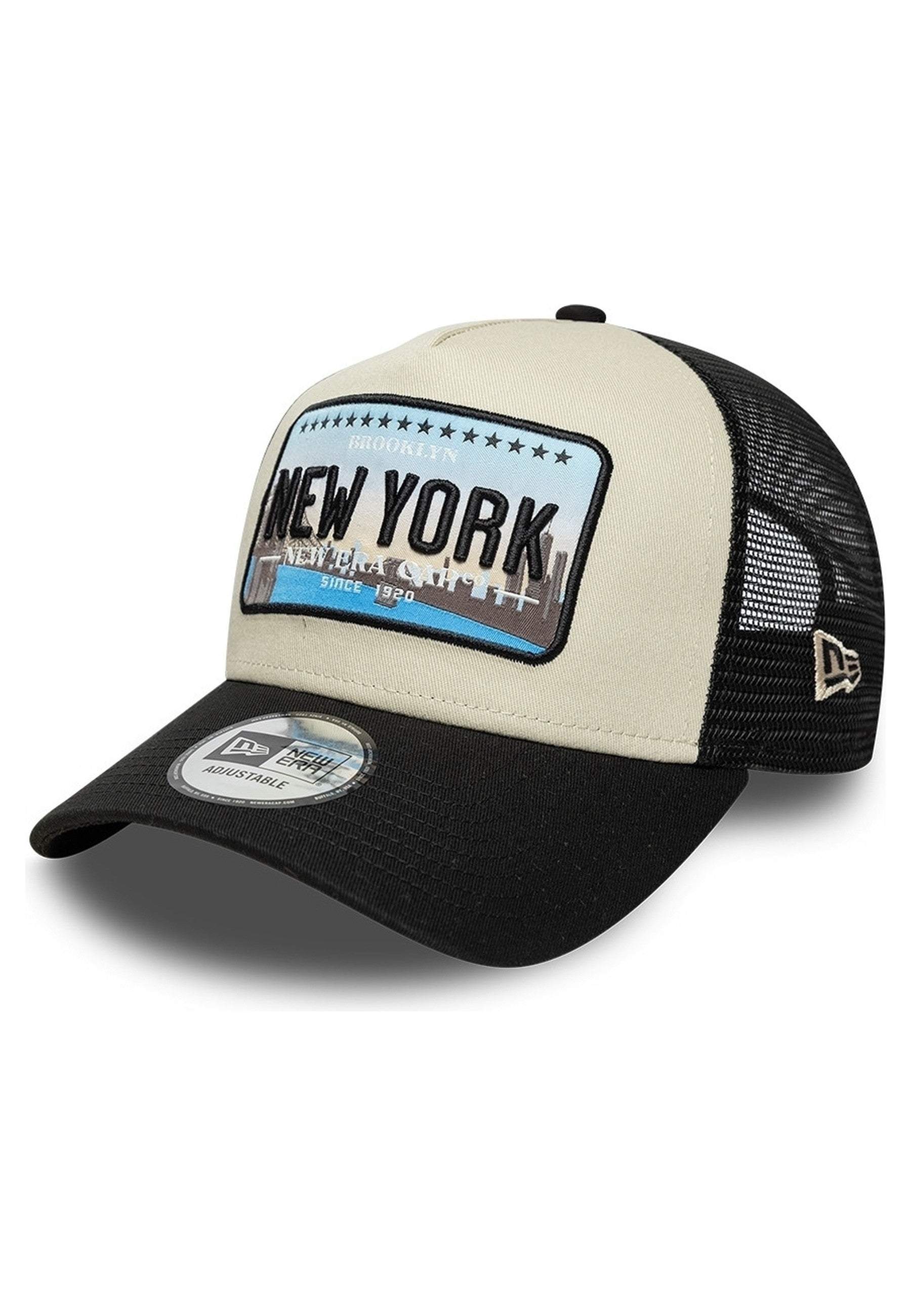 GORRA NEW ERA NEGRA NEW YORK LICENSE PLATE TRUCKER CAP