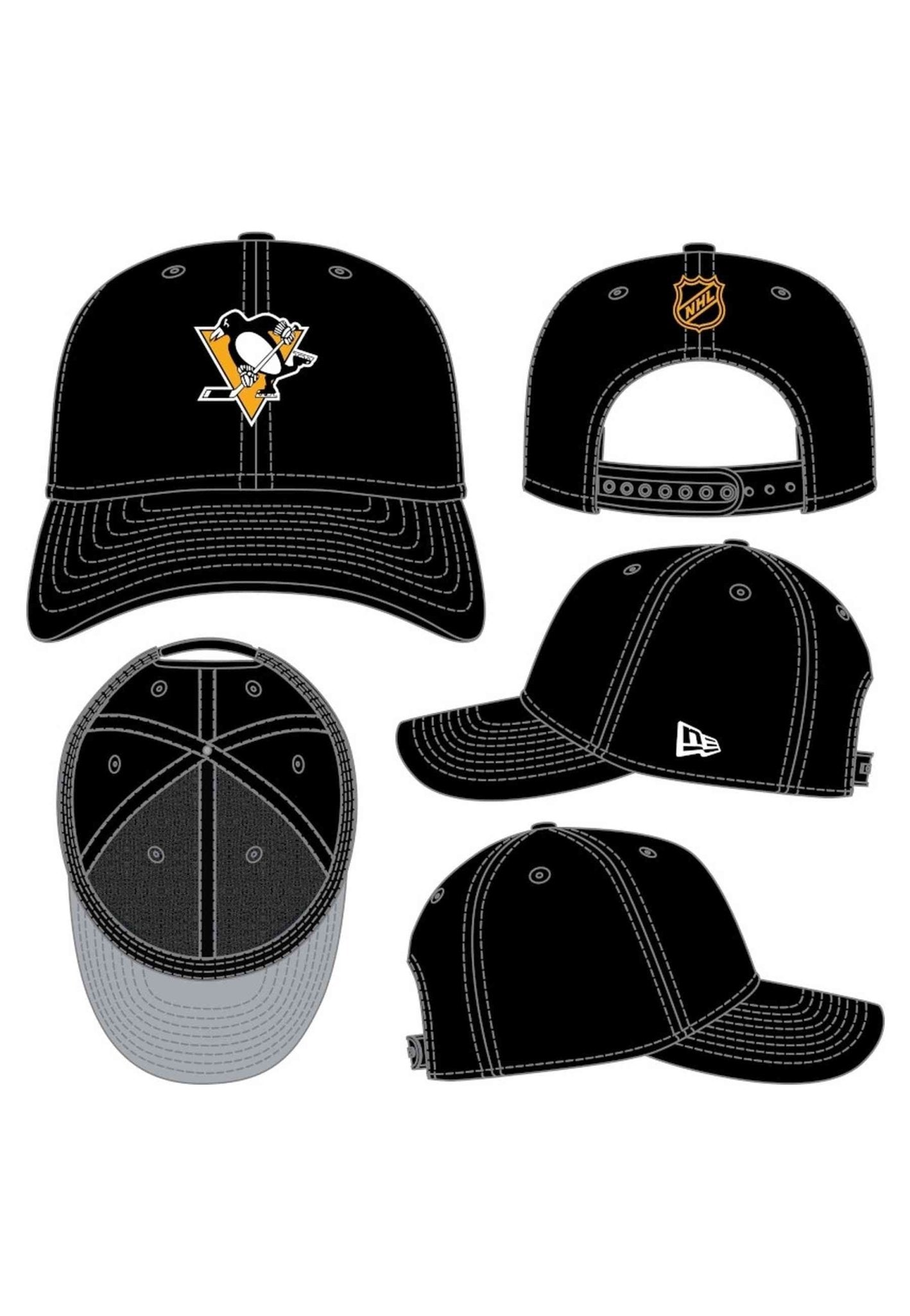 GORRA NEW ERA NEGRA PITTSBURG PENGUINS NHL TEAM 970SS PITPEN - AREA ZERO
