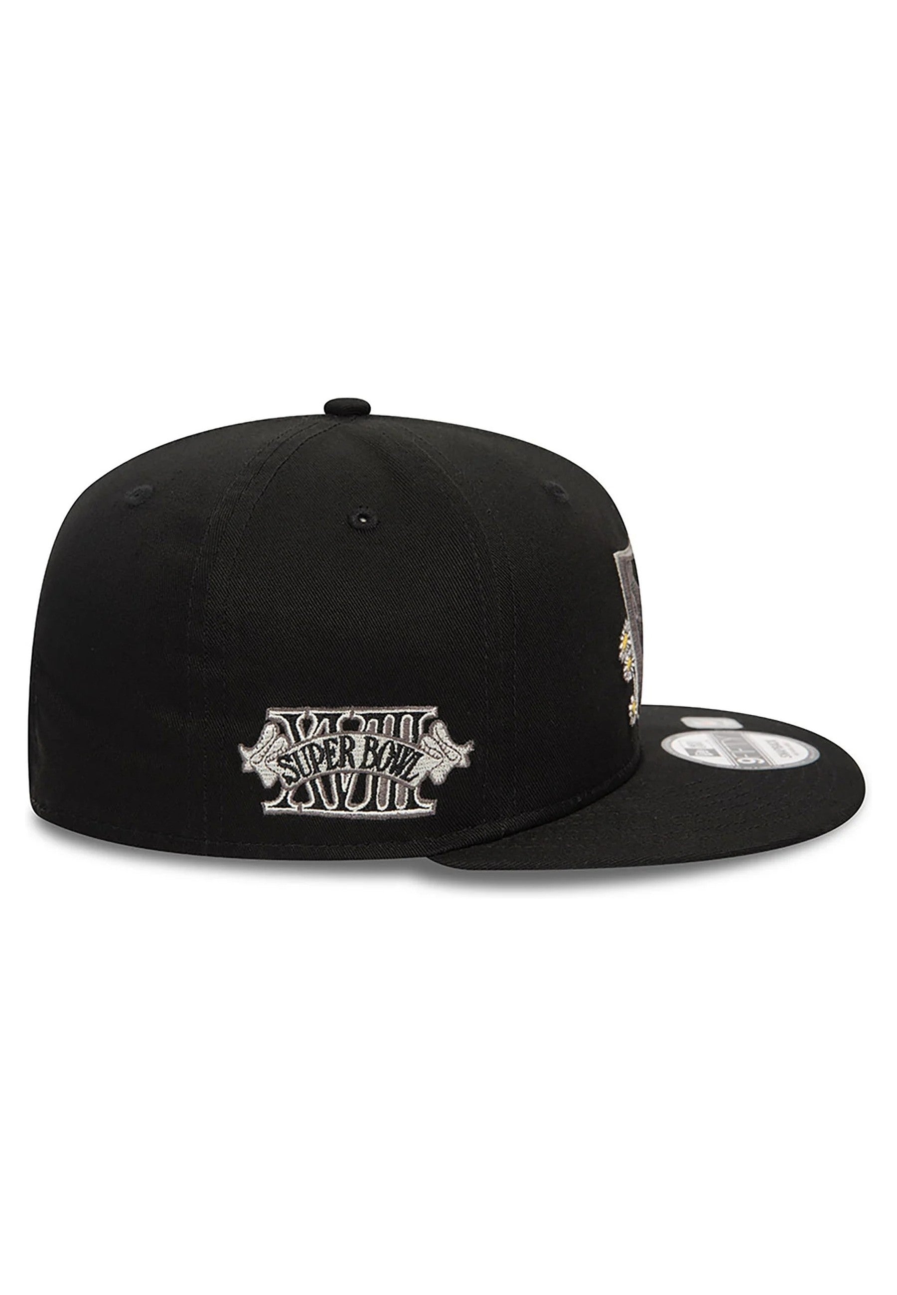 GORRA NEW ERA NEGRA RAIDERS SEASONLA FLOWER 9FIFTY LASRAI