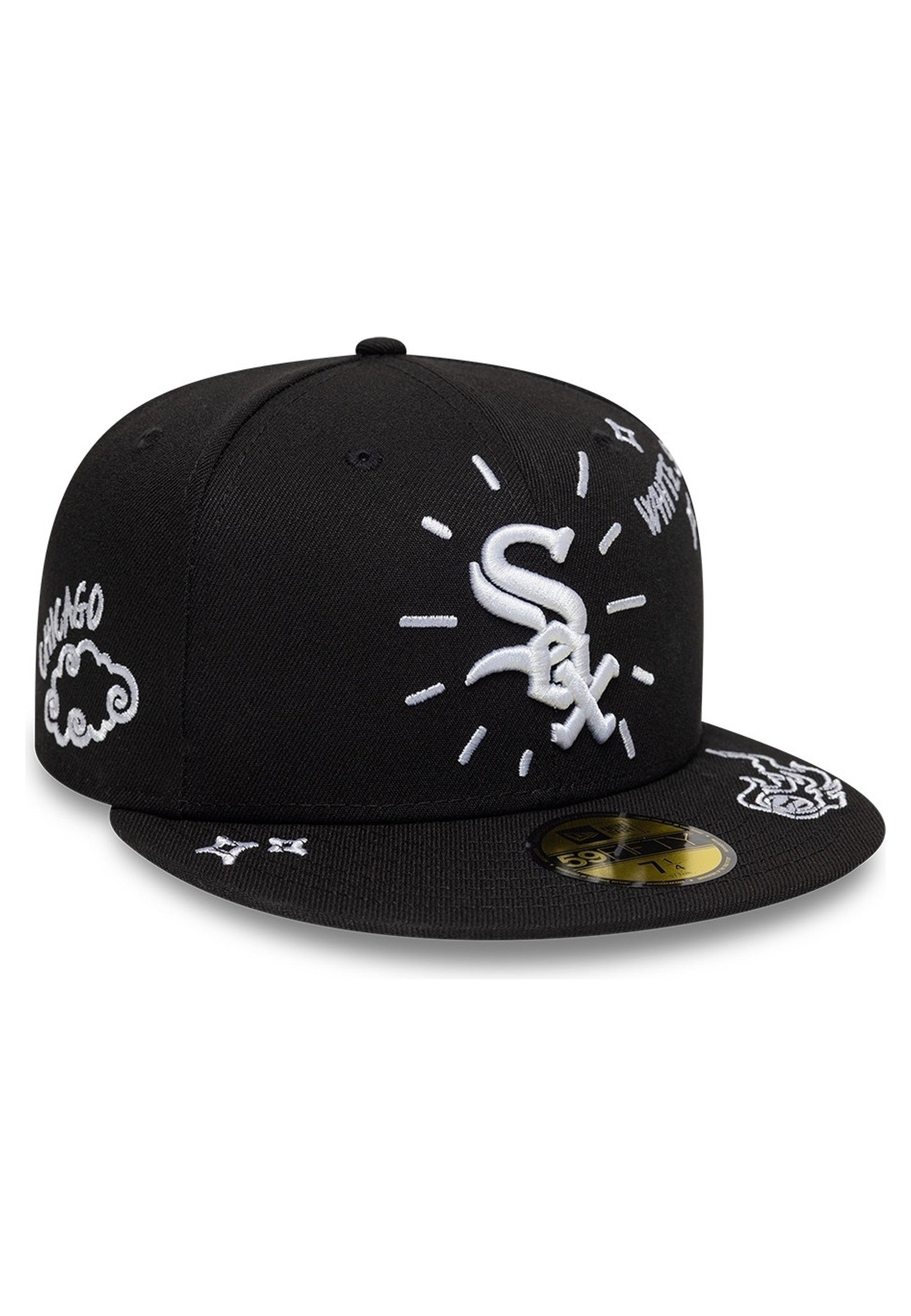 GORRA NEW ERA NEGRA SOX MLB SCRIBBLE 59FIFTY CHIWHI