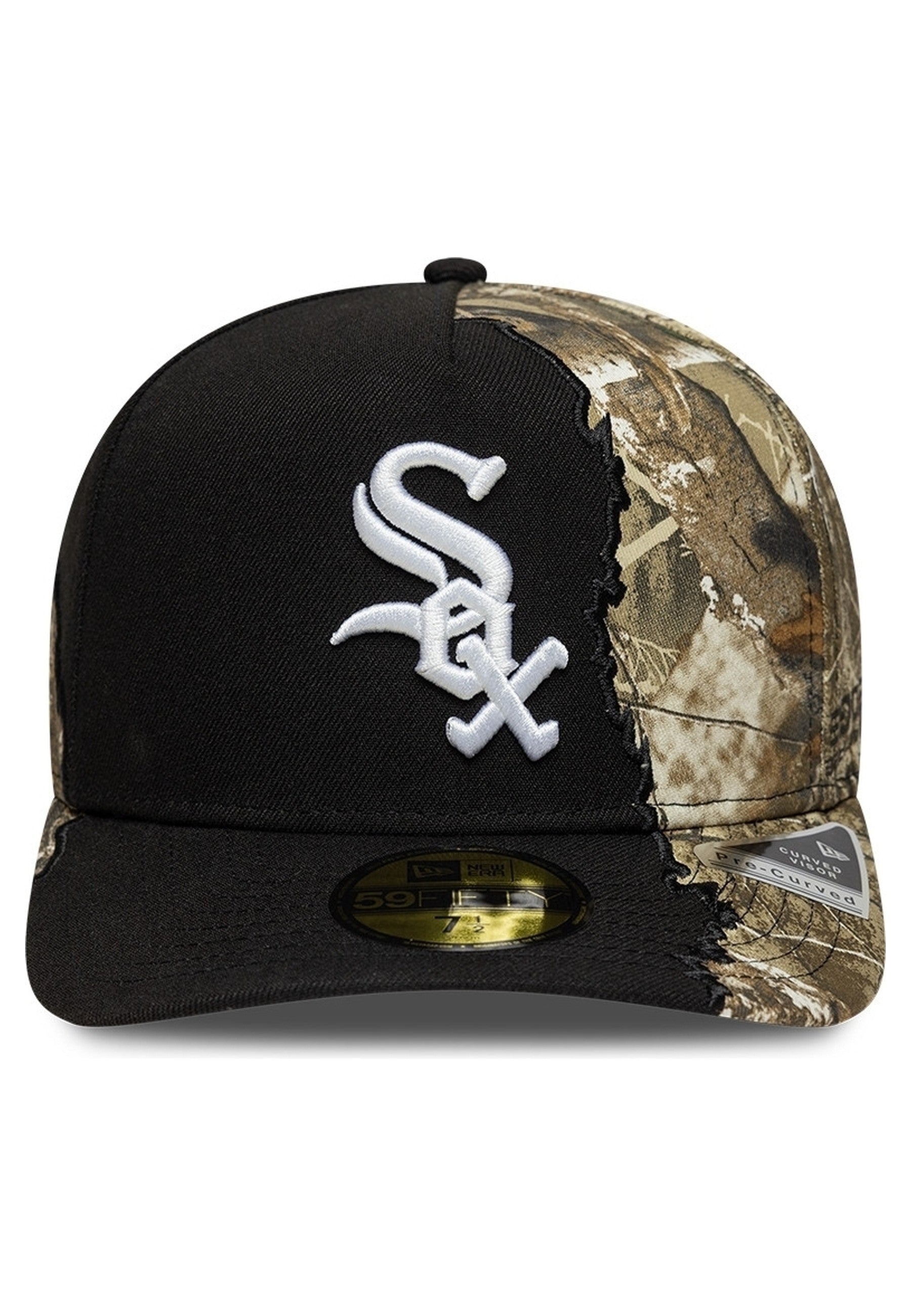 GORRA NEW ERA NEGRA SOX SPLIT REAL TREE 59FIFTY CHIWHI