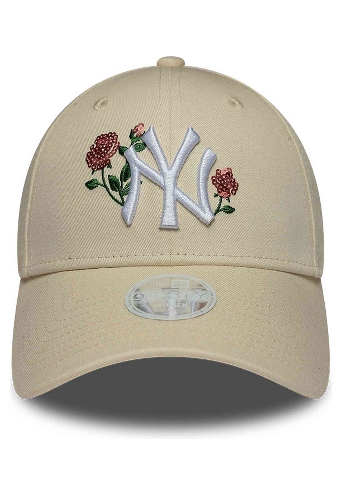 GORRA NEW ERA NEW YORK YANKEES 9FORTY WMNS ROSE SEQUIN CRUDA
