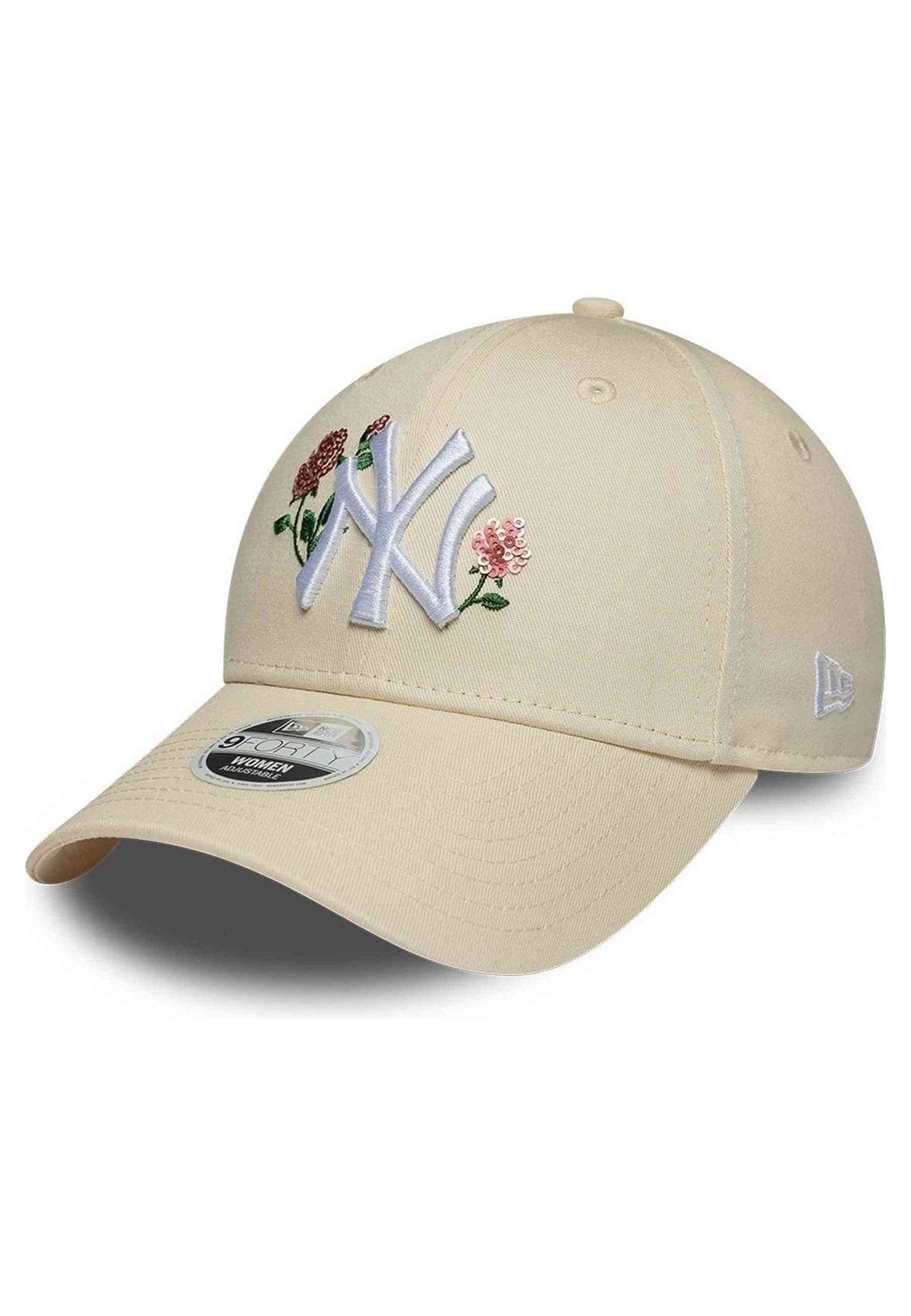 GORRA NEW ERA NEW YORK YANKEES 9FORTY WMNS ROSE SEQUIN CRUDA