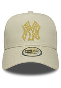 GORRA NEW ERA NEW YORK YANKEES METALLIC OUTLINE EFRAME BEIGE