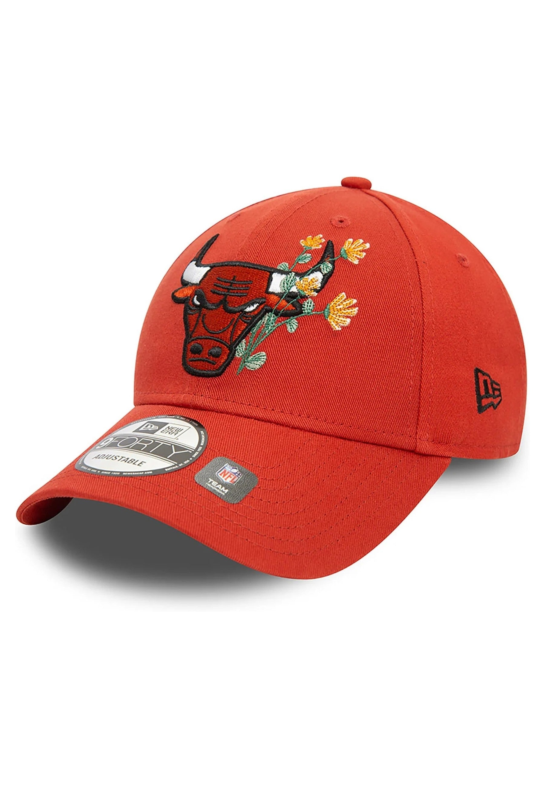 GORRA NEW ERA ROJA BULLS FLOWER ICON 9FORTY CHIBUL