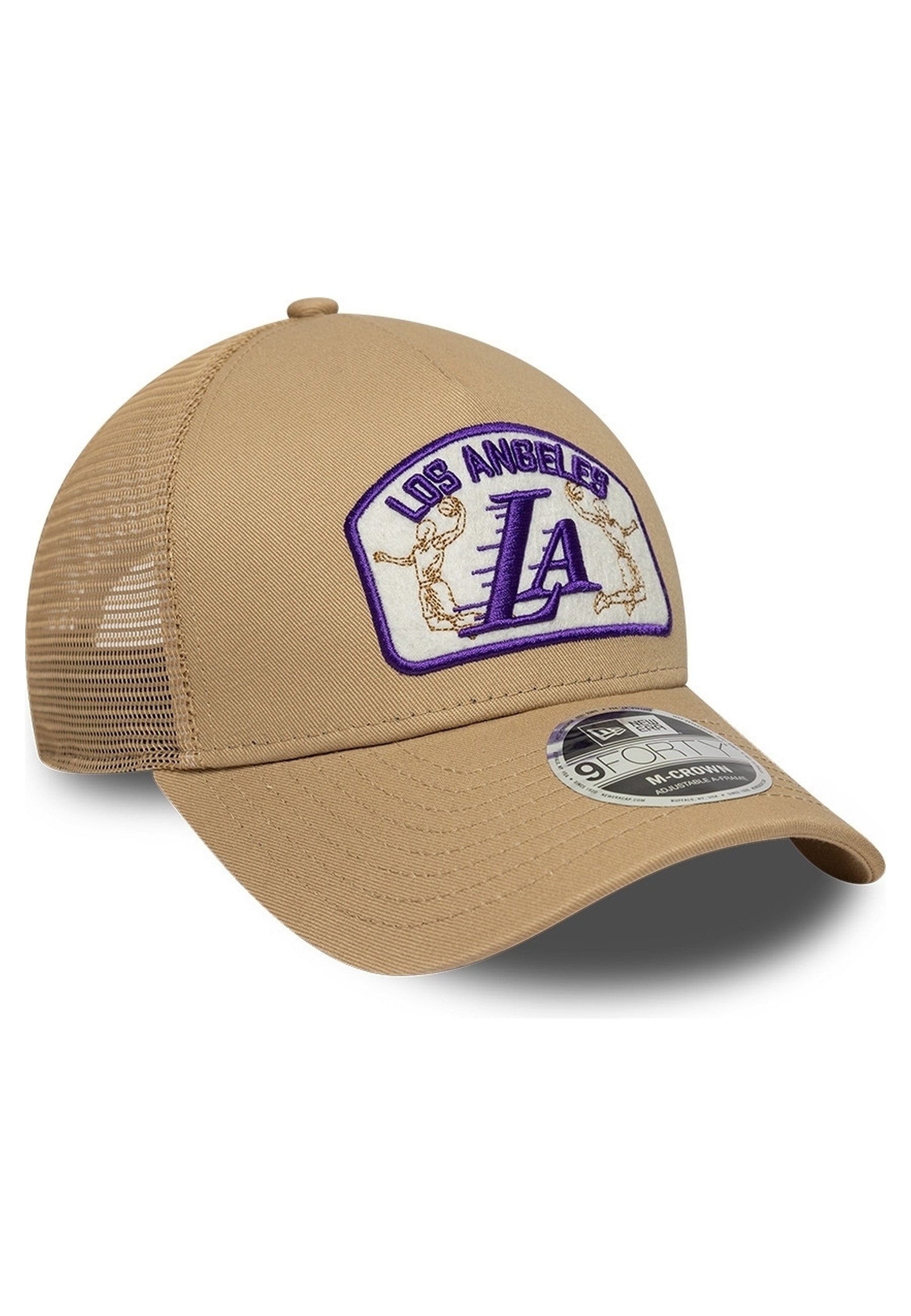 GORRA NEW ERA TOSTADA LAKERS NBA 9FORTY MC AF LOSLAK TRUCKER CAP