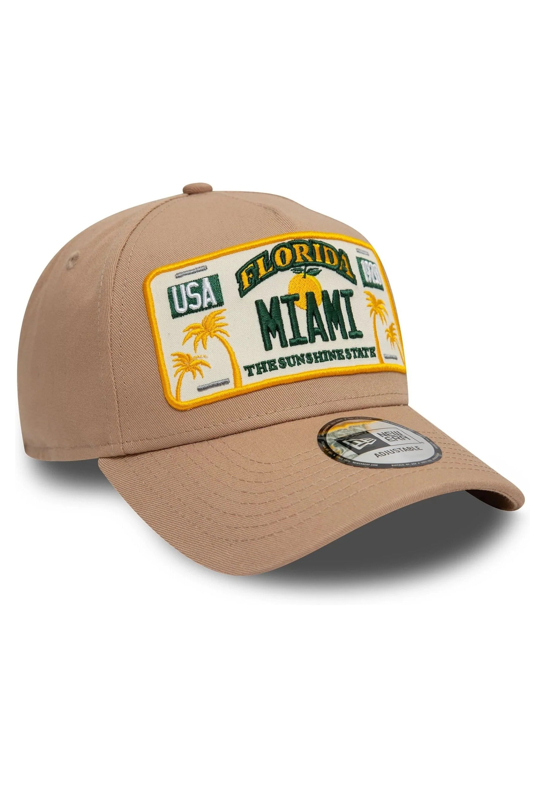 GORRA NEW ERA TOSTADA MIAMI LICENSE PLATE EFRAME