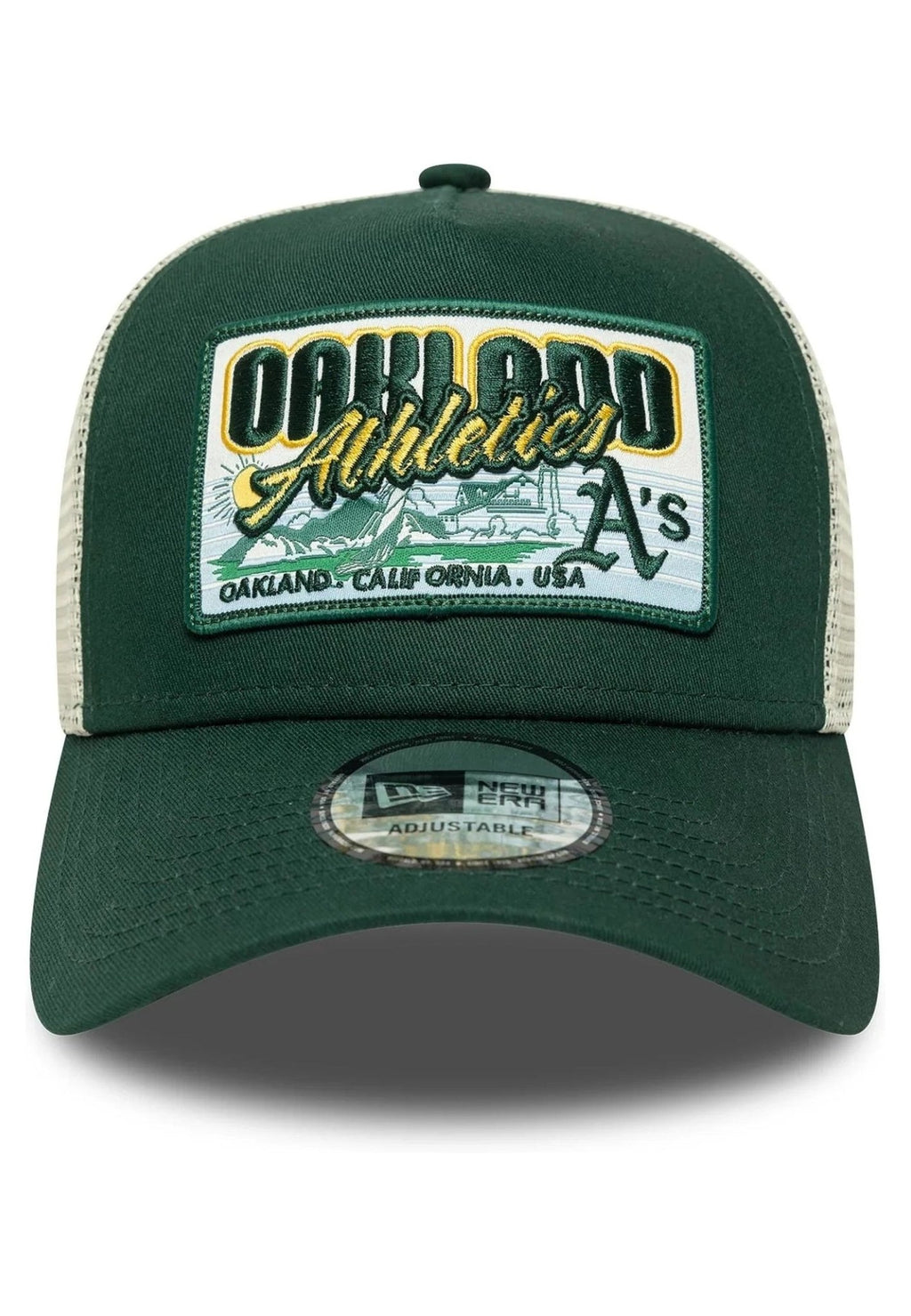 GORRA NEW ERA VERDE ATHETICS MLB PATCH TRUCKER CAP - AREA ZERO