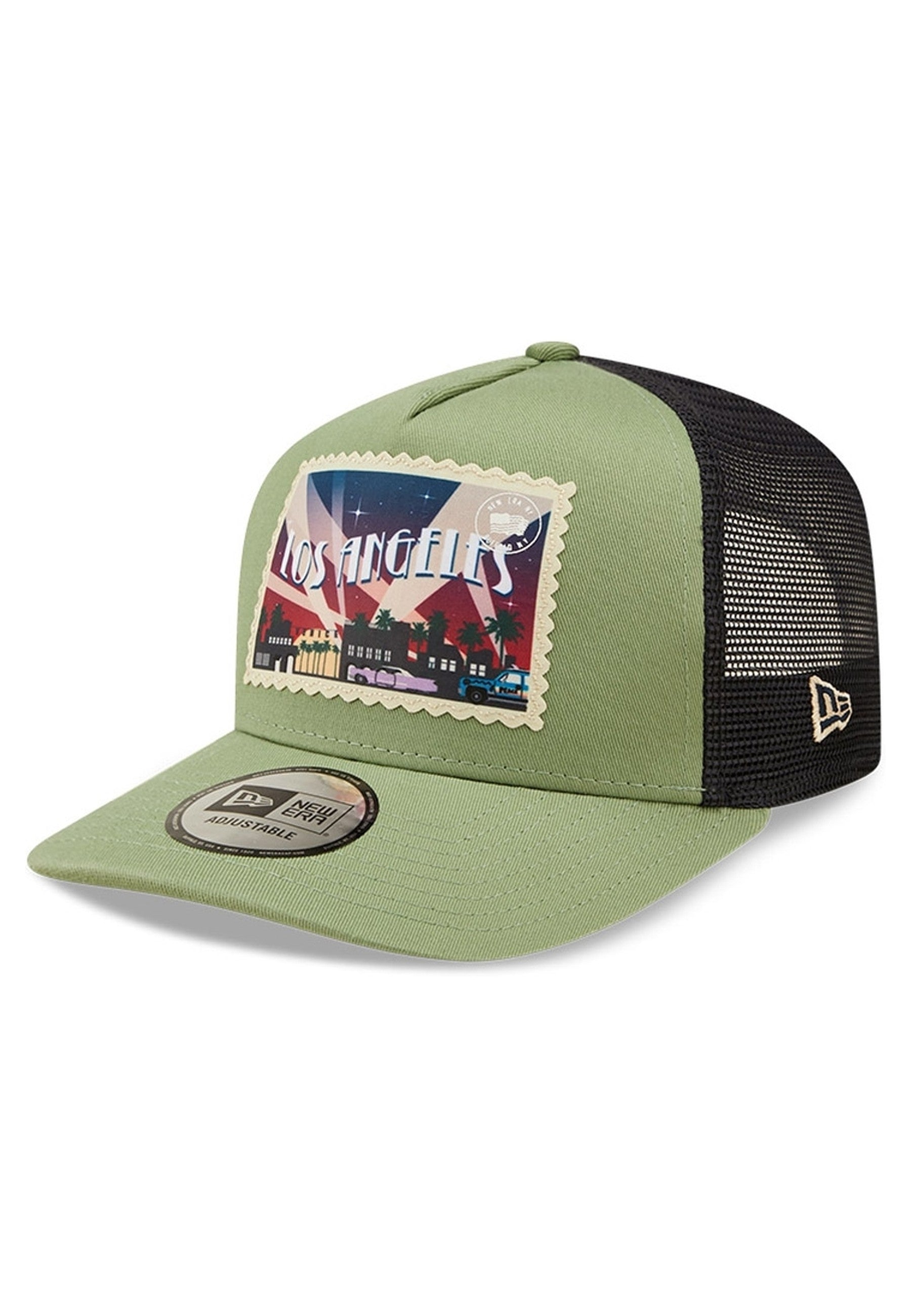 GORRA NEW ERA VERDE LOS ANGELES POSTCARD TRUCKER CAP