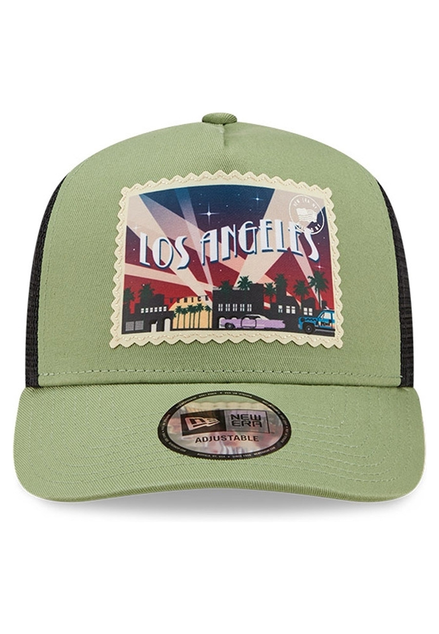 GORRA NEW ERA VERDE LOS ANGELES POSTCARD TRUCKER CAP