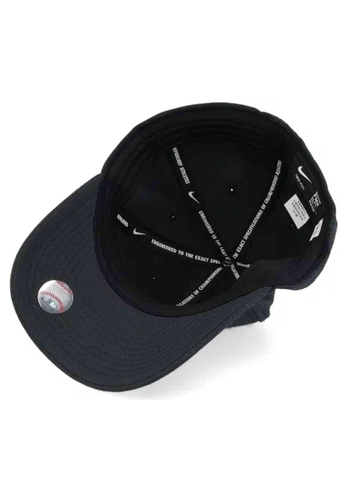GORRA NIKE NEGRA CHICAGO WHITE SOX DRI FIT RISE STRUCTURED SWOOSHFLEX CAP