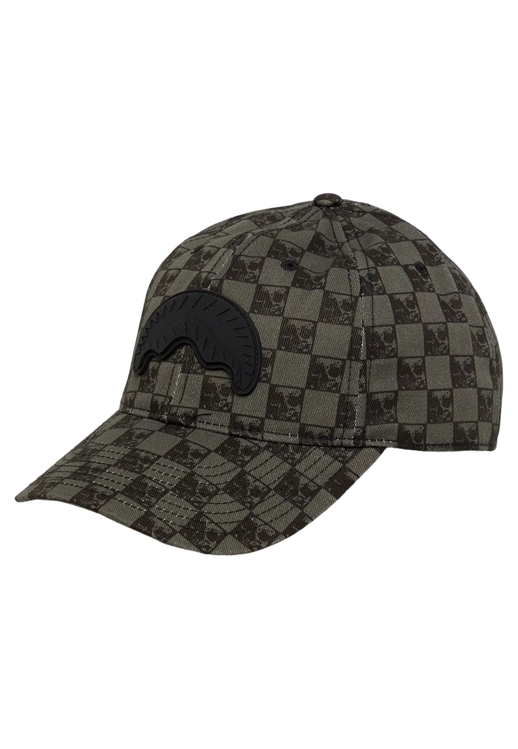 GORRA SPRAYGROUND GRIS SKULL CHECKERED CAP