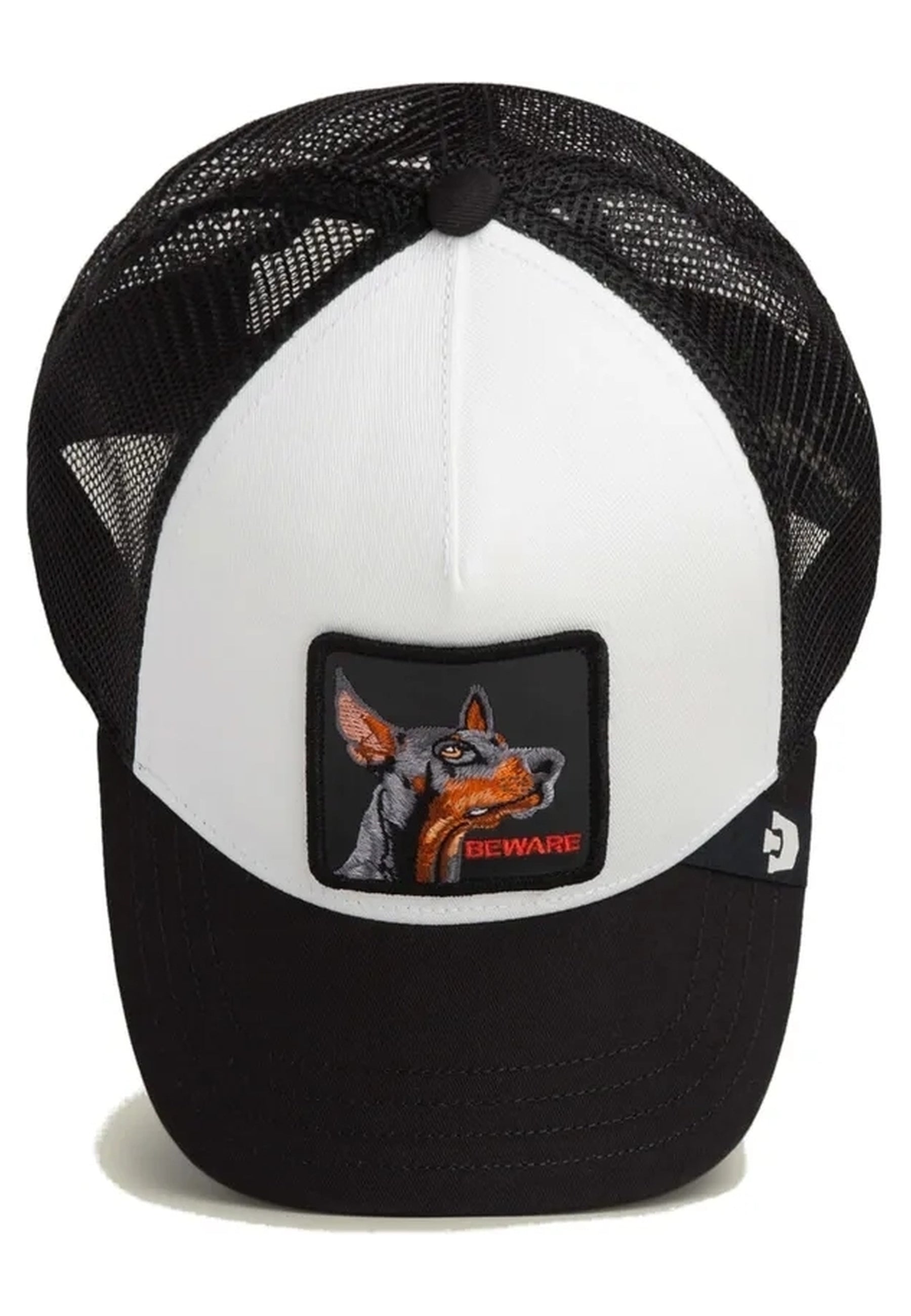 GORRA GOORIN BROS BLANCA DOBERMAN BEWARE TRUCKER CAP