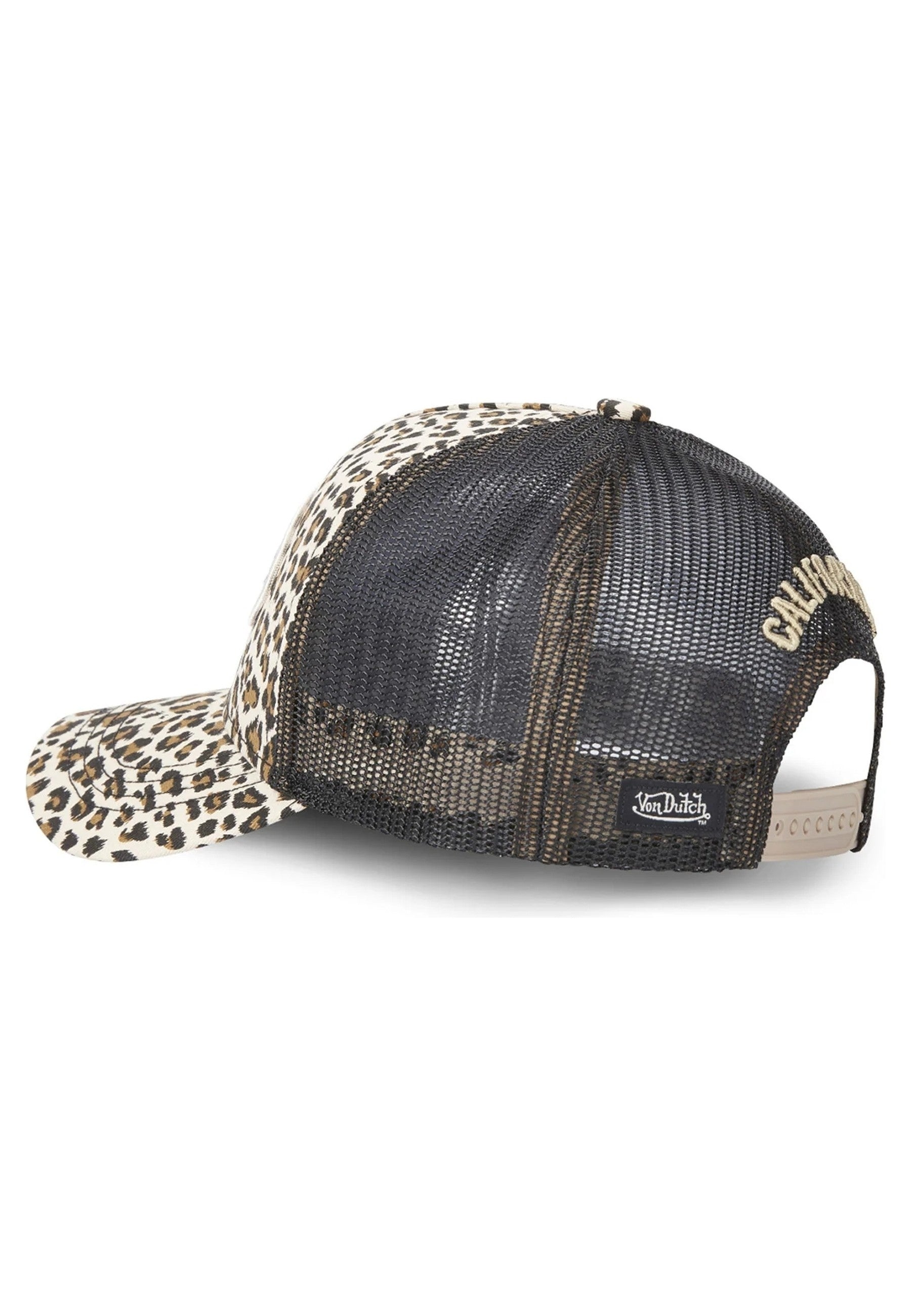 GORRA VON DUTCH BEIGE ANIMAL PRINT TRUCKER