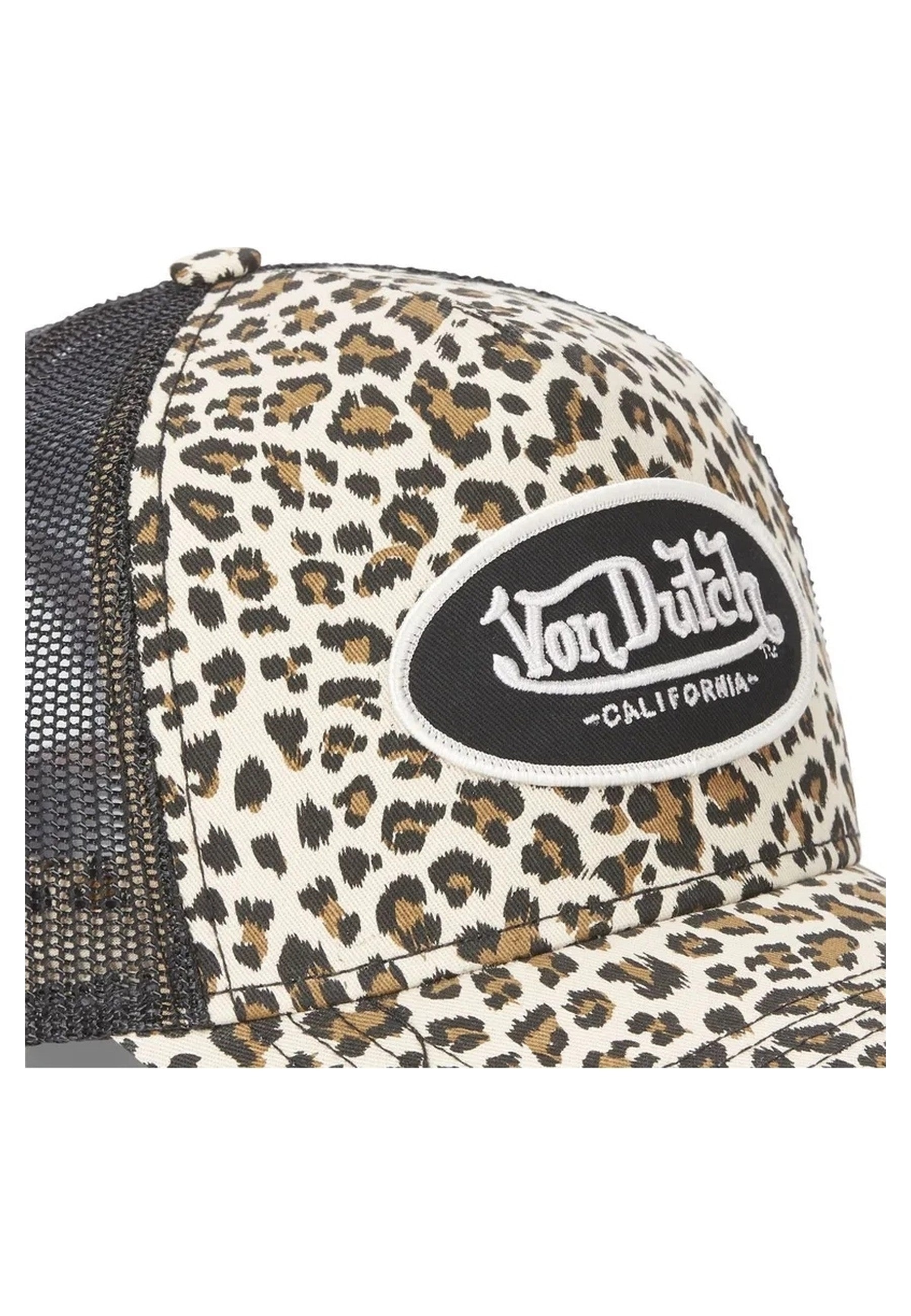 GORRA VON DUTCH BEIGE ANIMAL PRINT TRUCKER