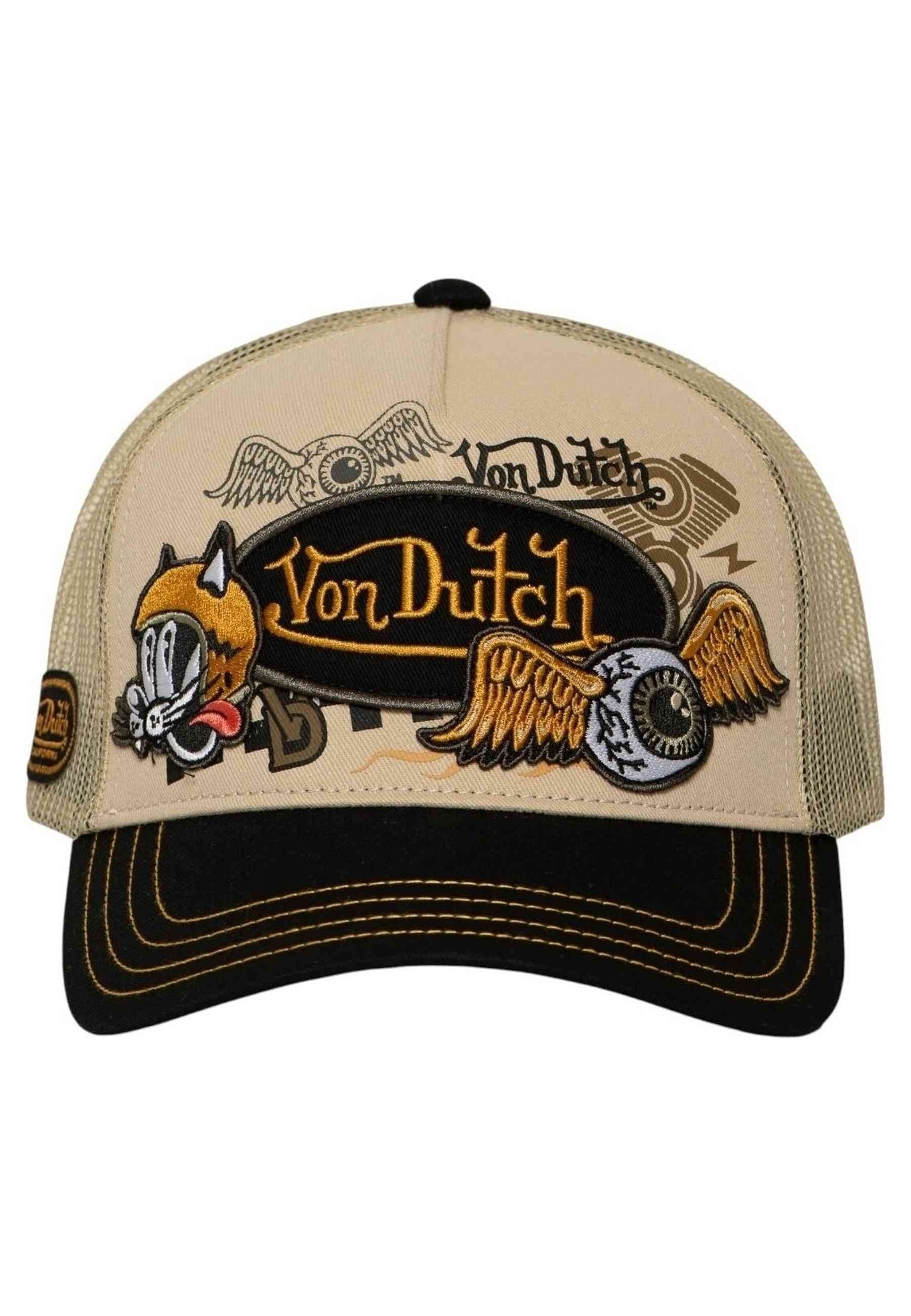 GORRA VON DUTCH BEIGE BORDADOS PATCHES 19 TRUCKER CAP
