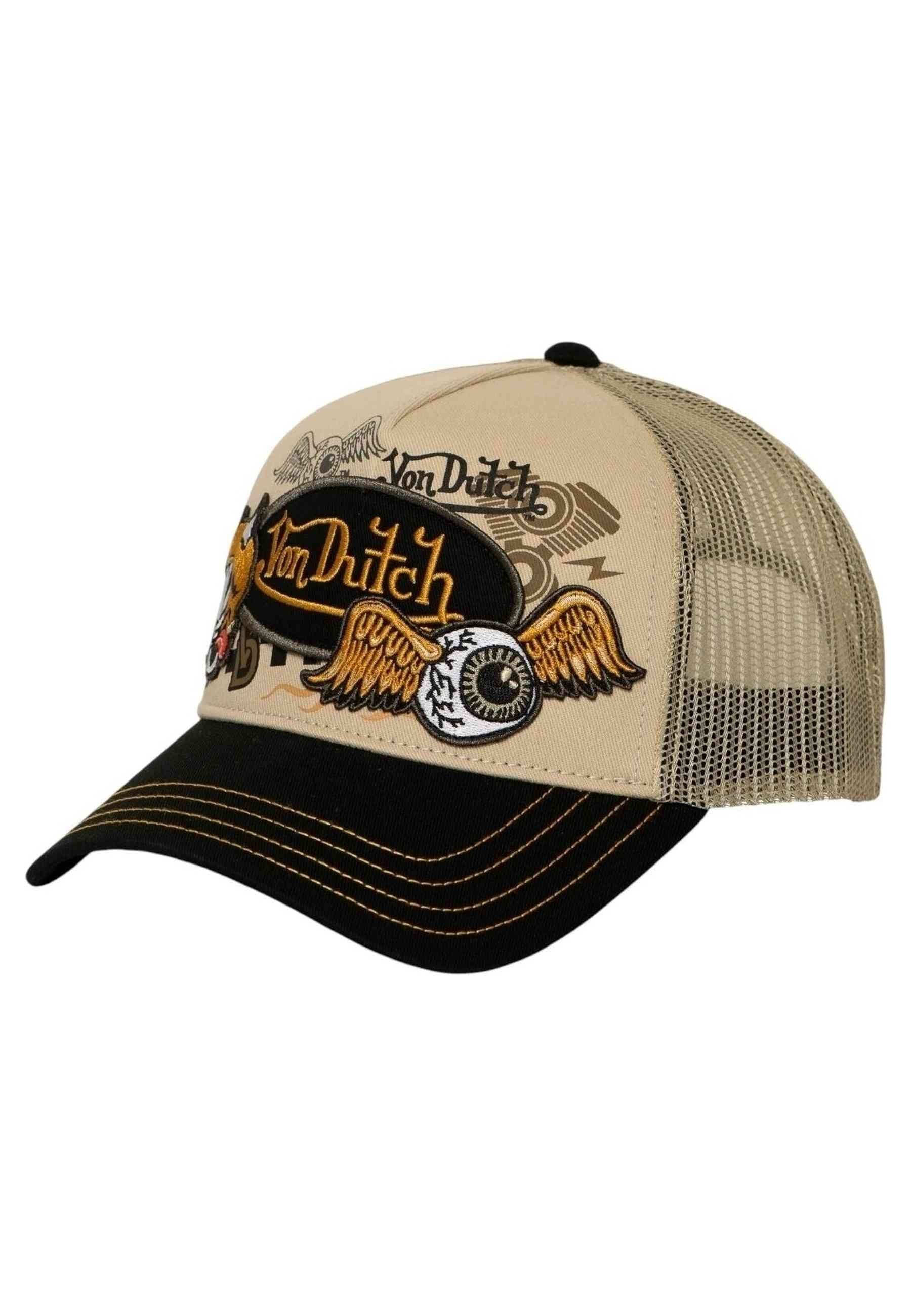 GORRA VON DUTCH BEIGE BORDADOS PATCHES 19 TRUCKER CAP