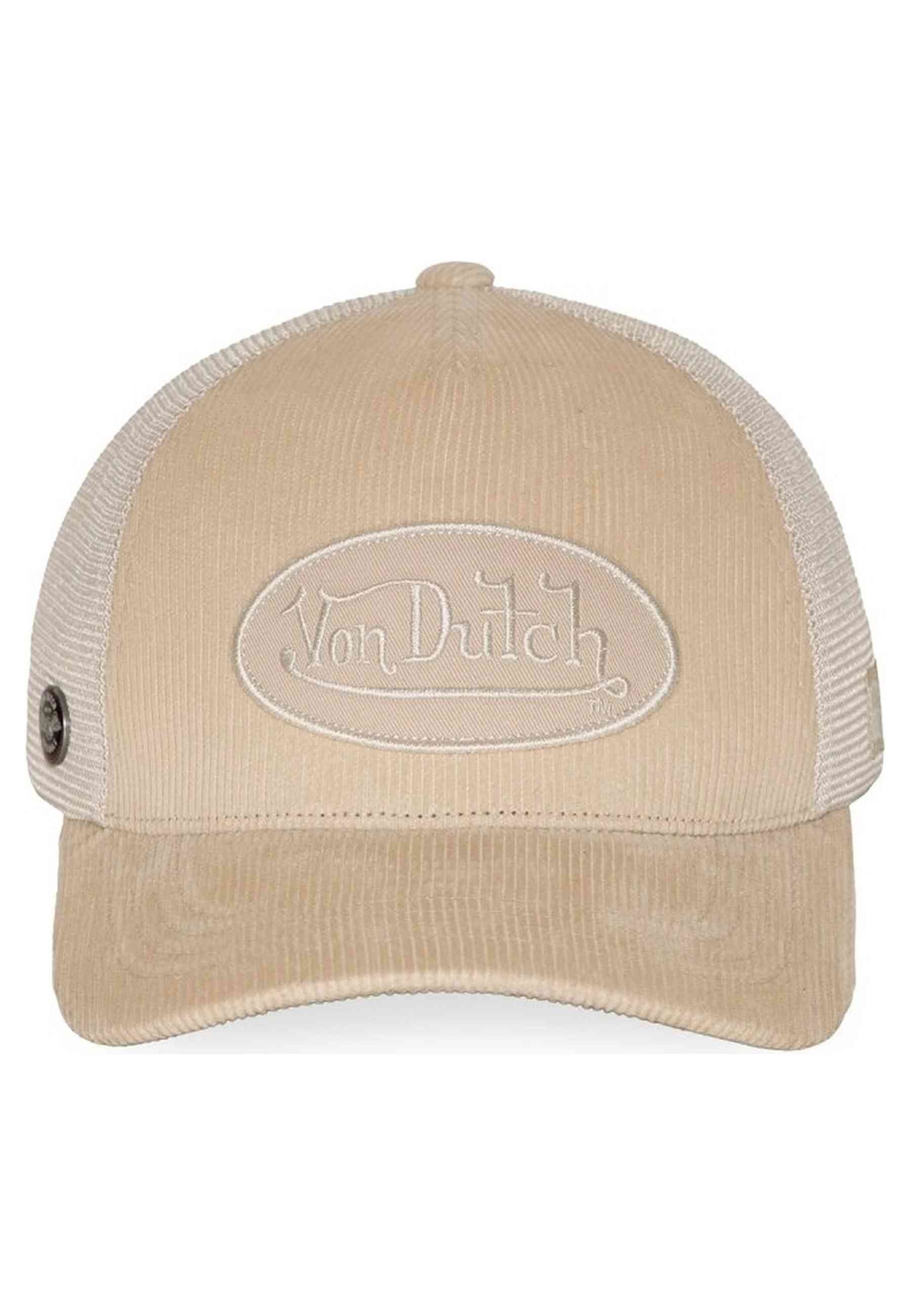 GORRA VON DUTCH BEIGE CORDUROY TRUCKER CAP