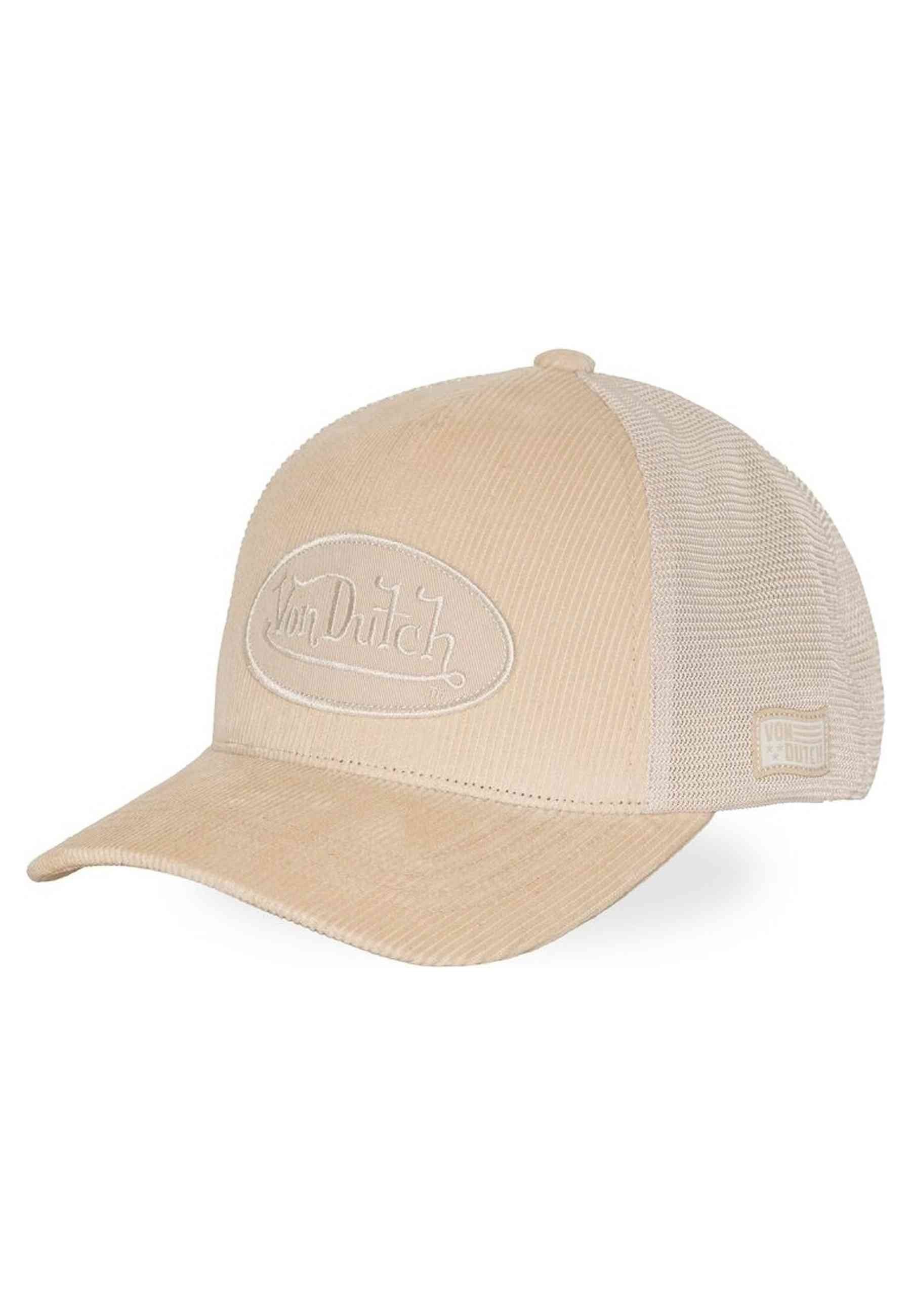 GORRA VON DUTCH BEIGE CORDUROY TRUCKER CAP