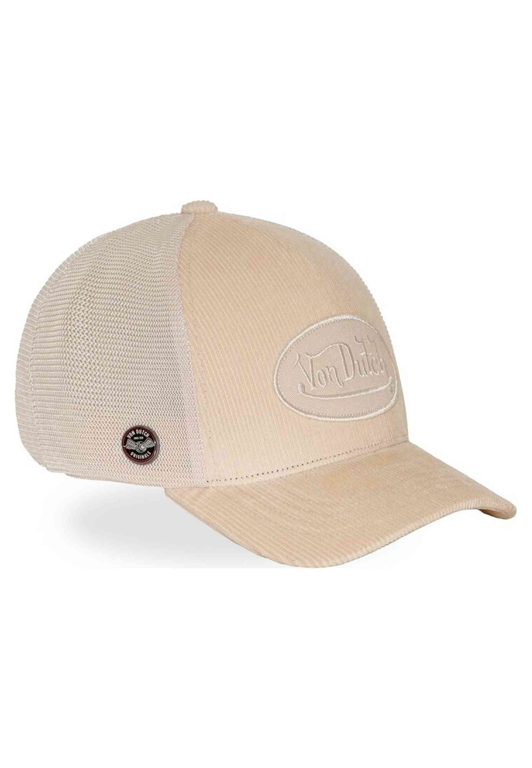 GORRA VON DUTCH BEIGE CORDUROY TRUCKER CAP