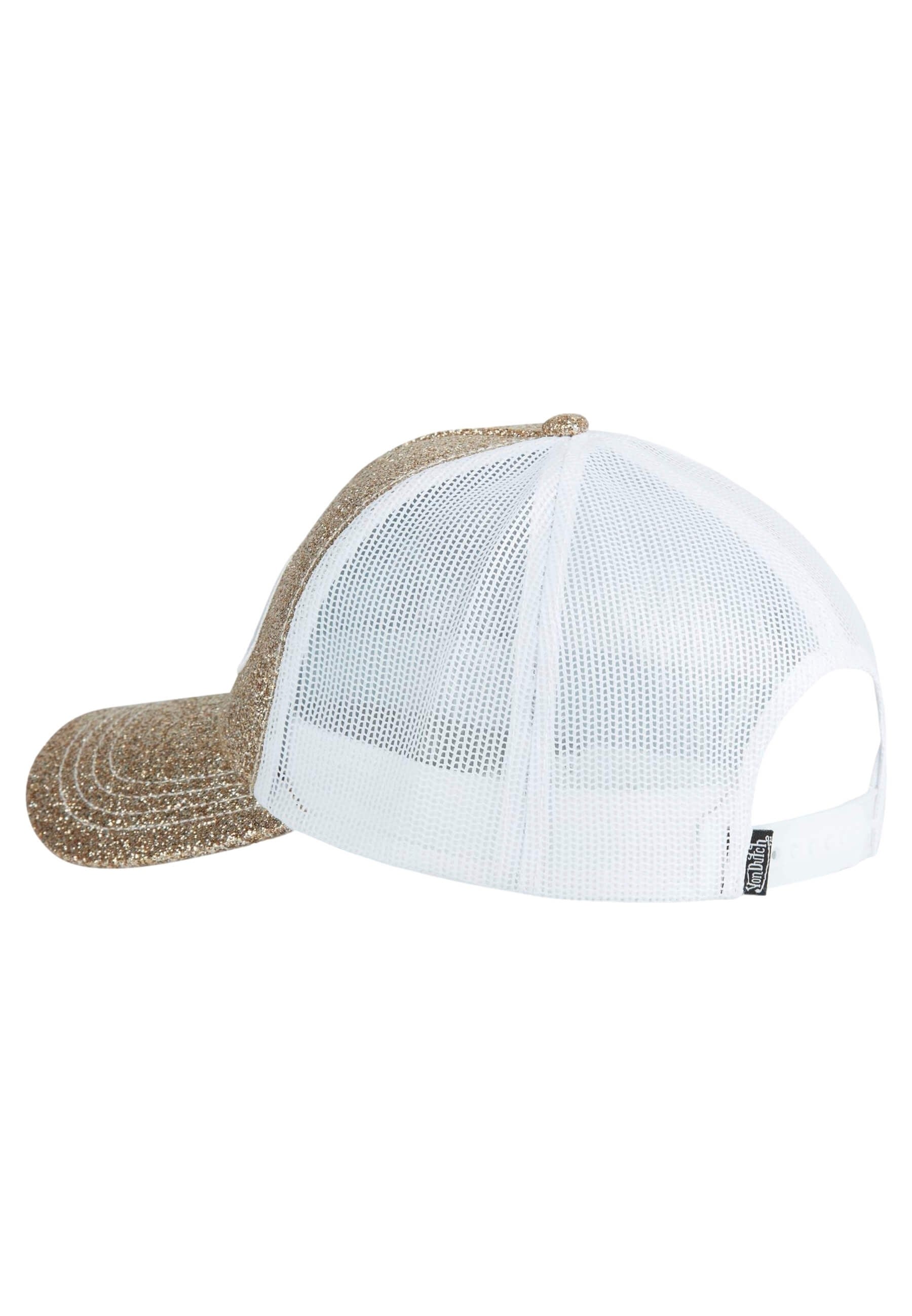 GORRA VON DUTCH BLANCA GLITTER DORADO GLIP TRUCKER CAP