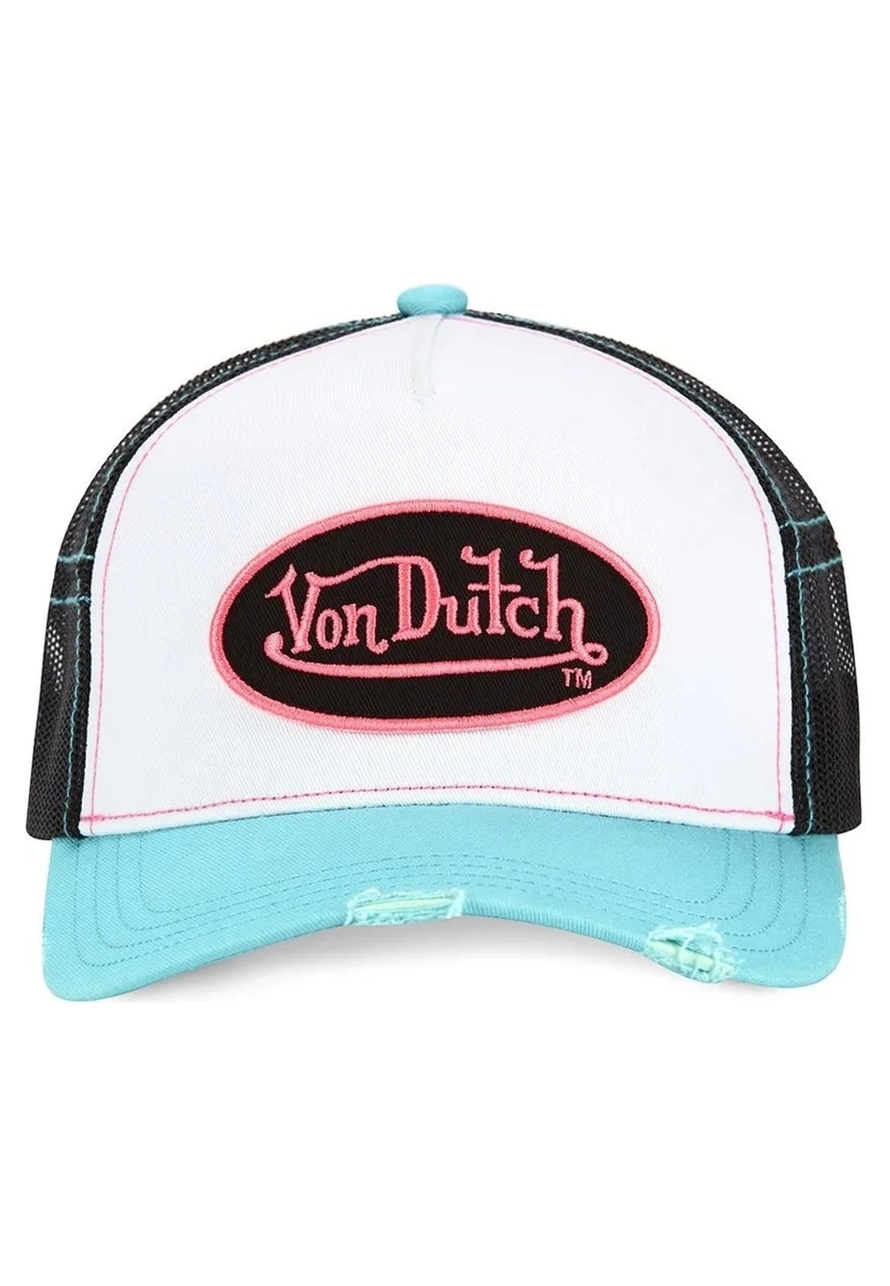 GORRA VON DUTCH BLANCA NEON LOGO TRUCKER