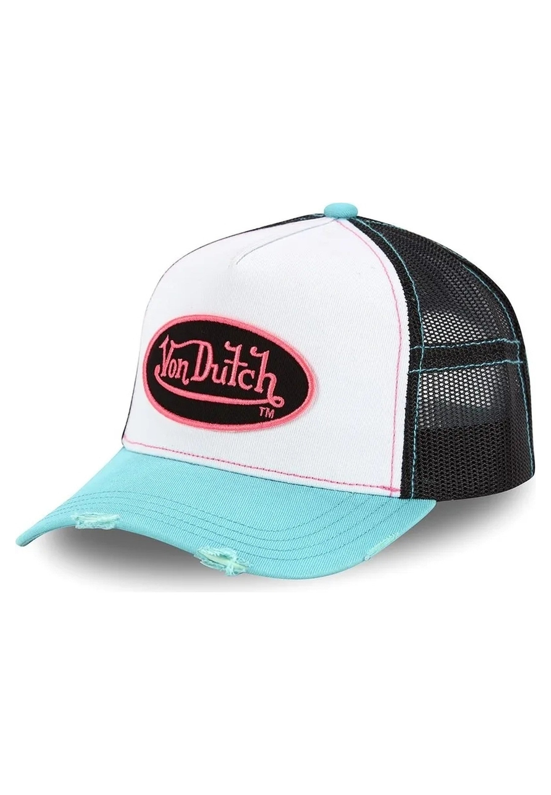 GORRA VON DUTCH BLANCA NEON LOGO TRUCKER