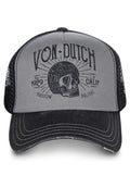 GORRA VON DUTCH GRIS TRUCKER SKULL LOGO
