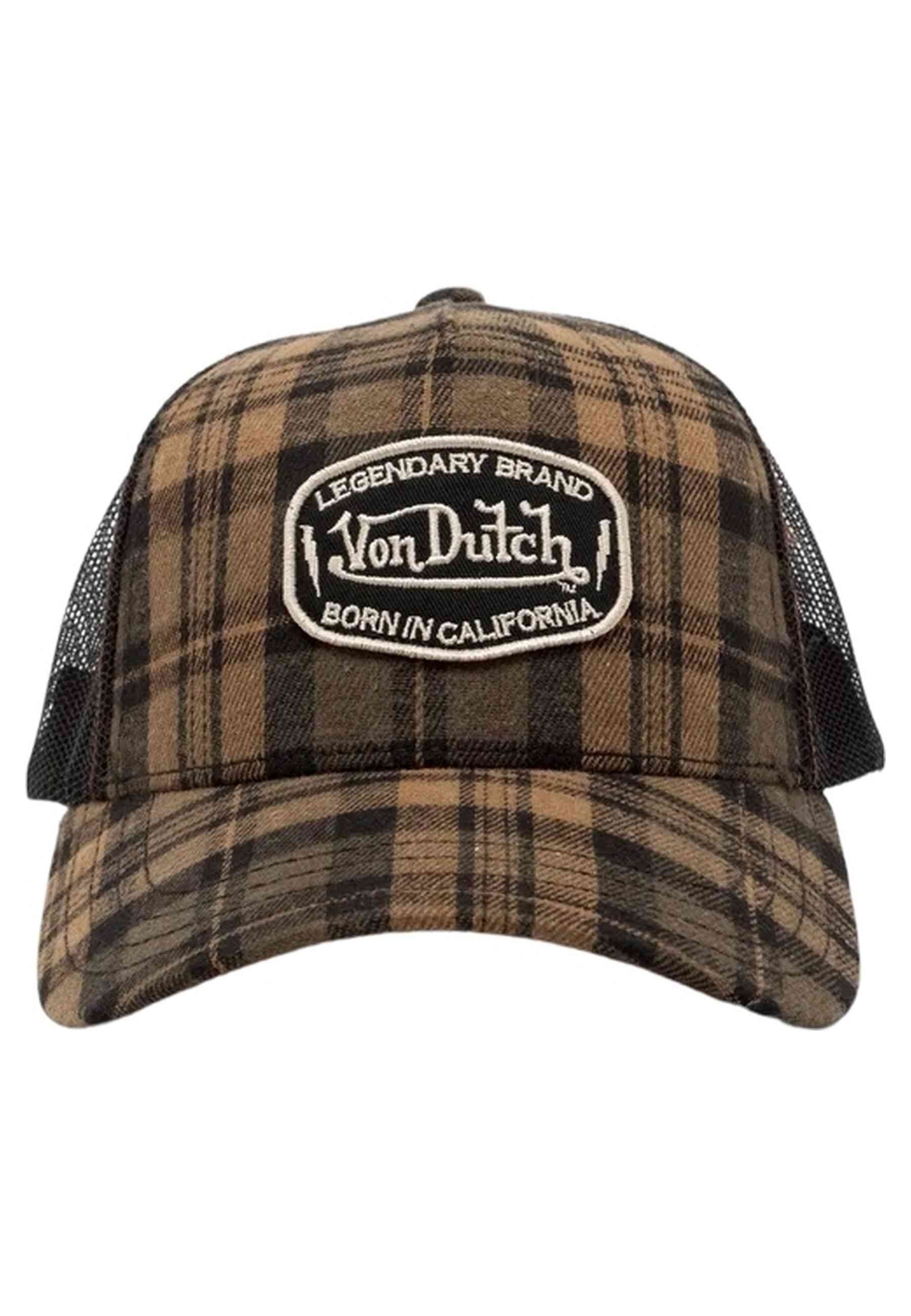 GORRA VON DUTCH MARRON CARREAUX TRUCKER CAP