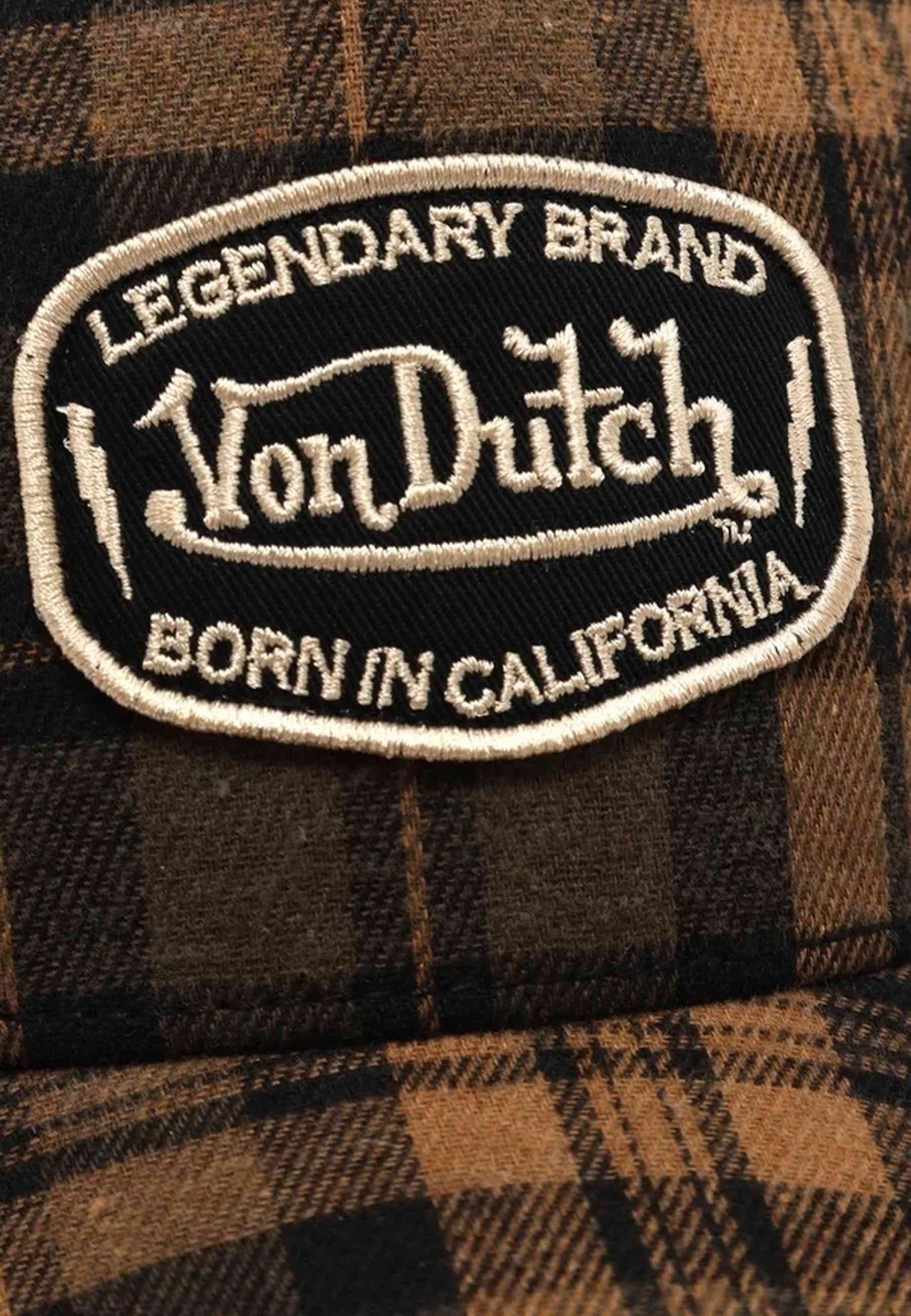 GORRA VON DUTCH MARRON CARREAUX TRUCKER CAP