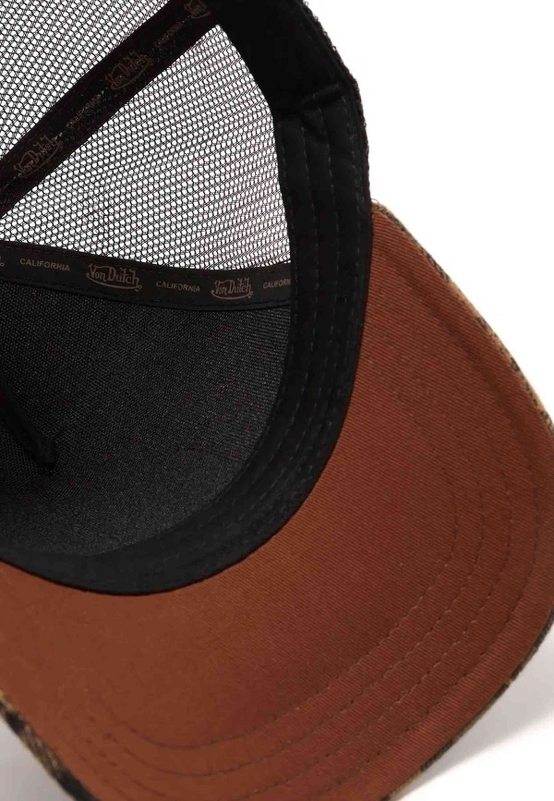 GORRA VON DUTCH MARRON CARREAUX TRUCKER CAP