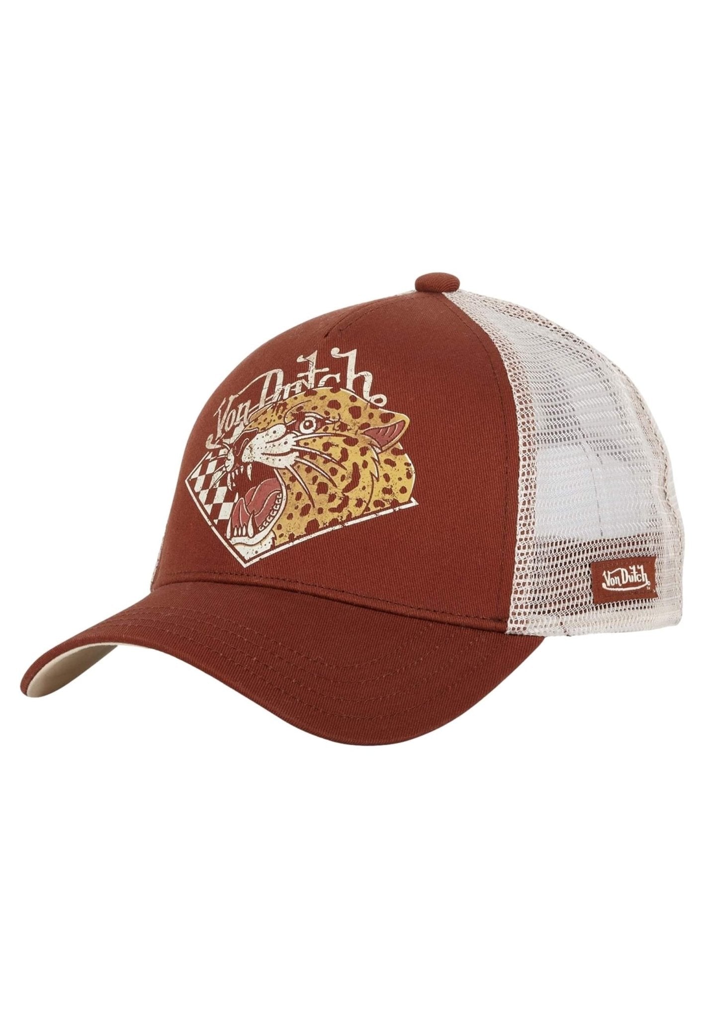 GORRA VON DUTCH MARRON GUEPARDO GUE TRUCKER CAP - AREA ZERO