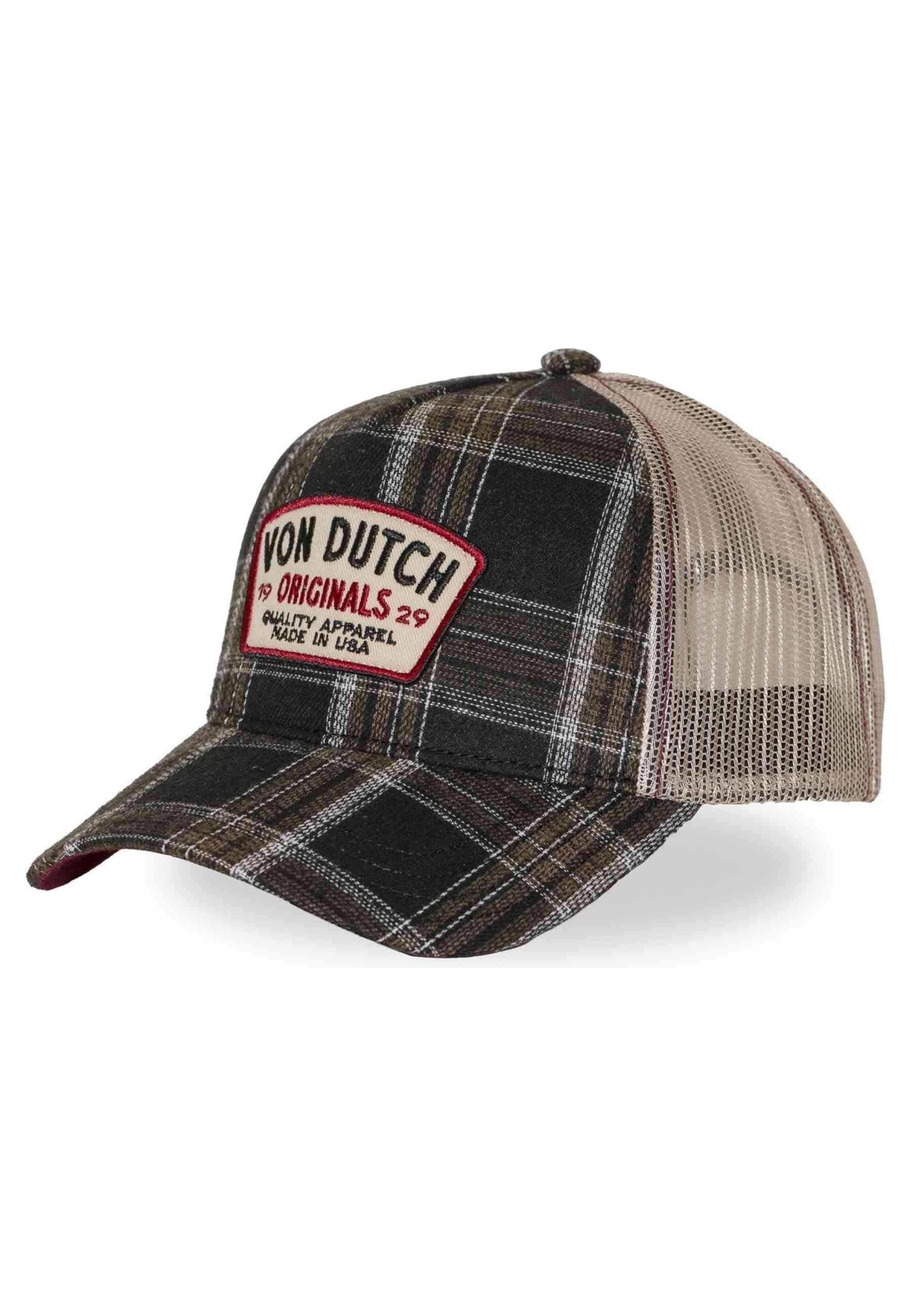 GORRA VON DUTCH NEGRA CUADROS CAR 10 TRUCKER CAP