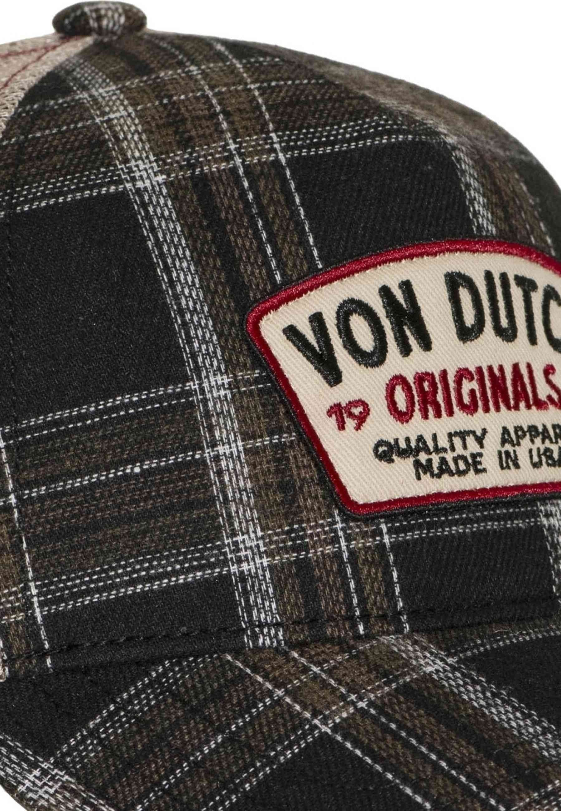 GORRA VON DUTCH NEGRA CUADROS CAR 10 TRUCKER CAP