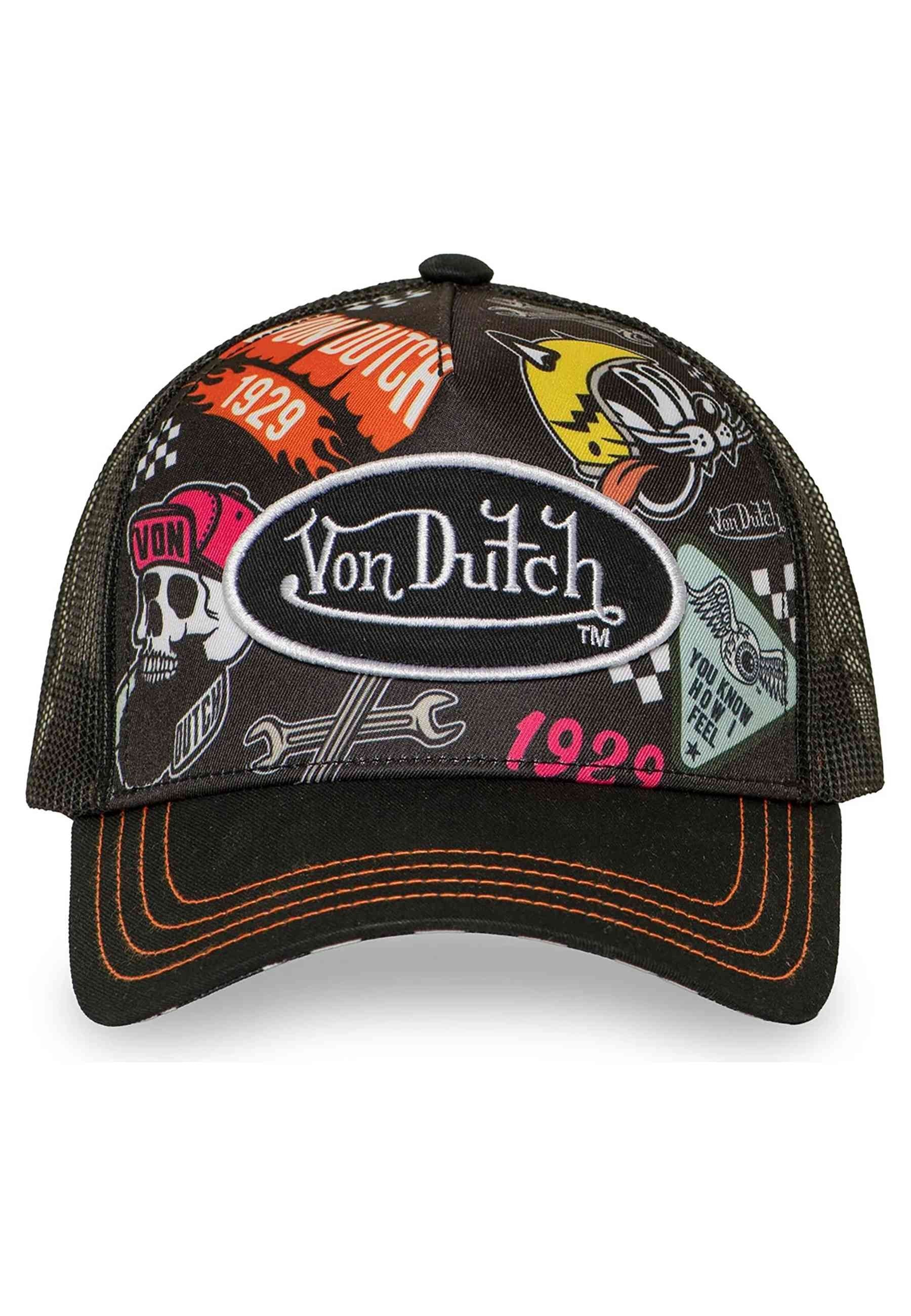 GORRA VON DUTCH NEGRA SUBLIMATED ALL OVER PRINT MECANIC TRUCKER CAP