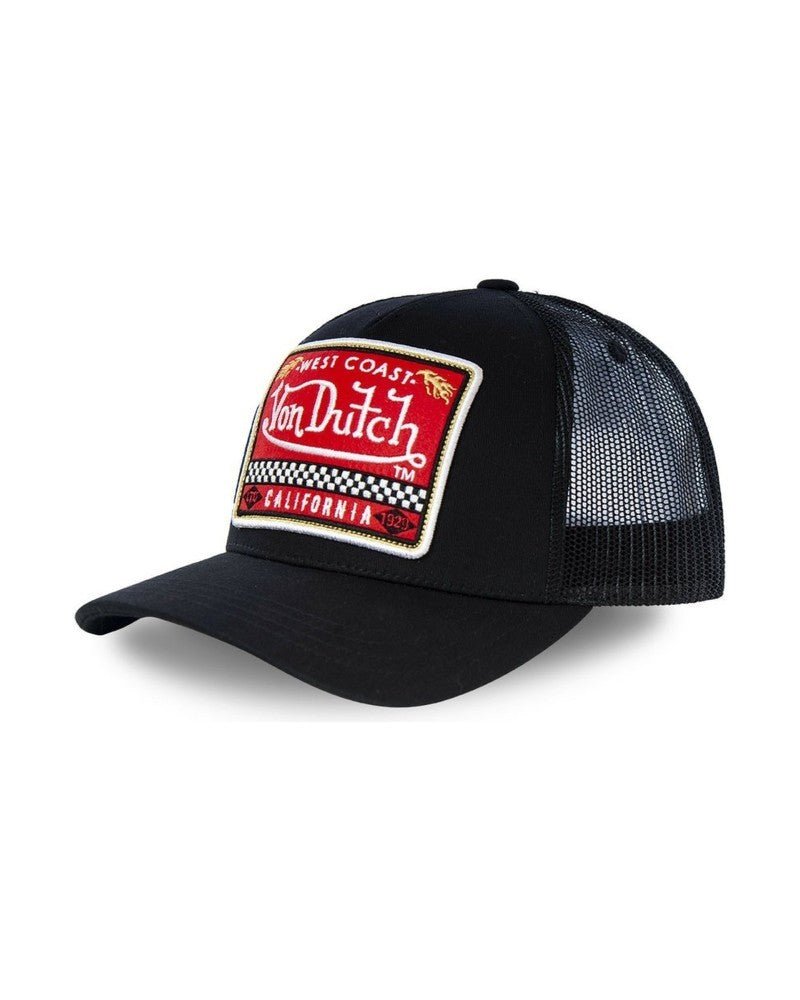 GORRA VON DUTCH NEGRA TRUCKER PARCHE BORDADO FRENTE - AREA ZERO