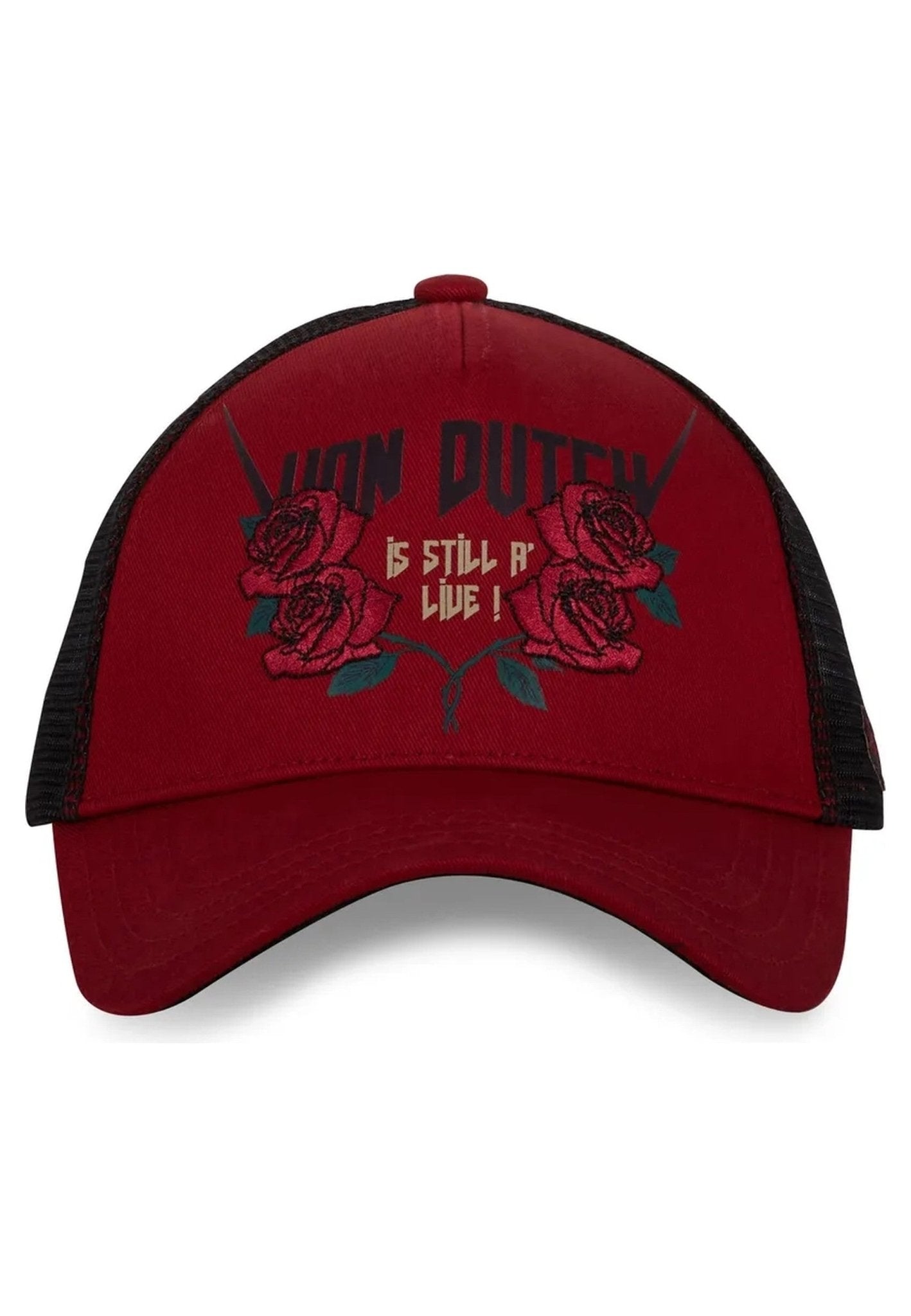 GORRA VON DUTCH ROJA ROSAS GUN TRUCKER CAP - AREA ZERO
