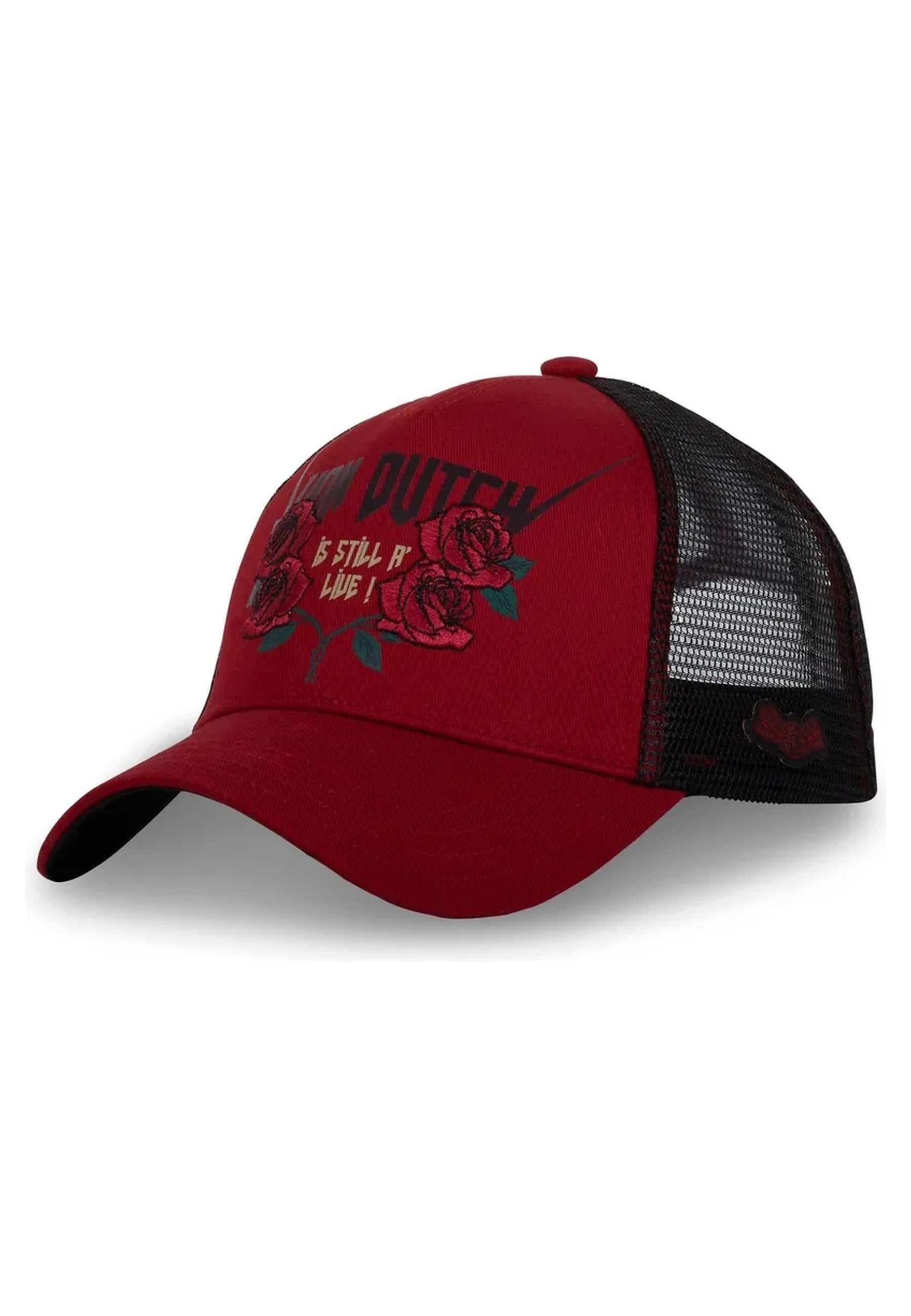 GORRA VON DUTCH ROJA ROSAS GUN TRUCKER CAP