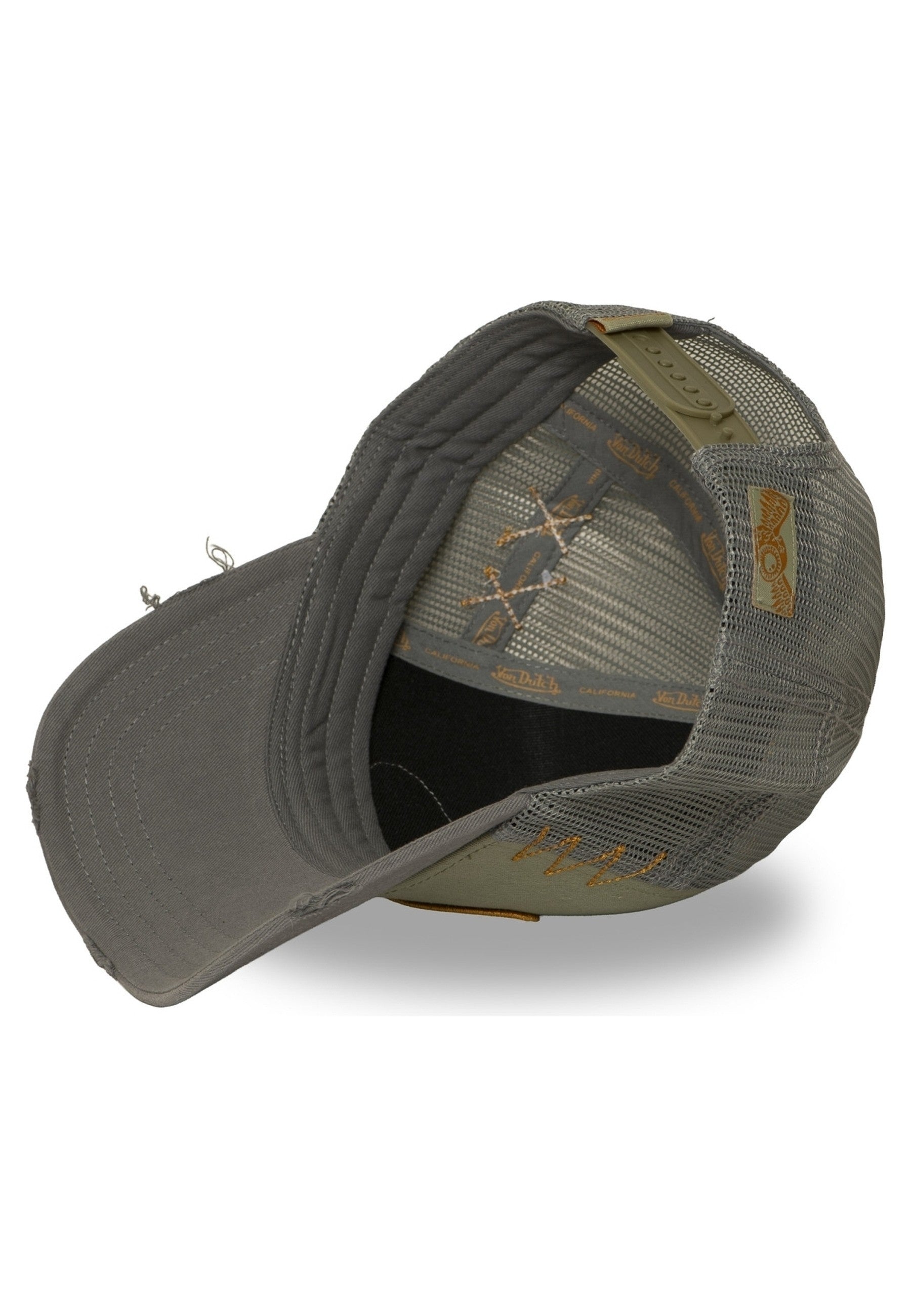 GORRA VON DUTCH VERDE DISTRESSED USED15 TRUCKER CAP