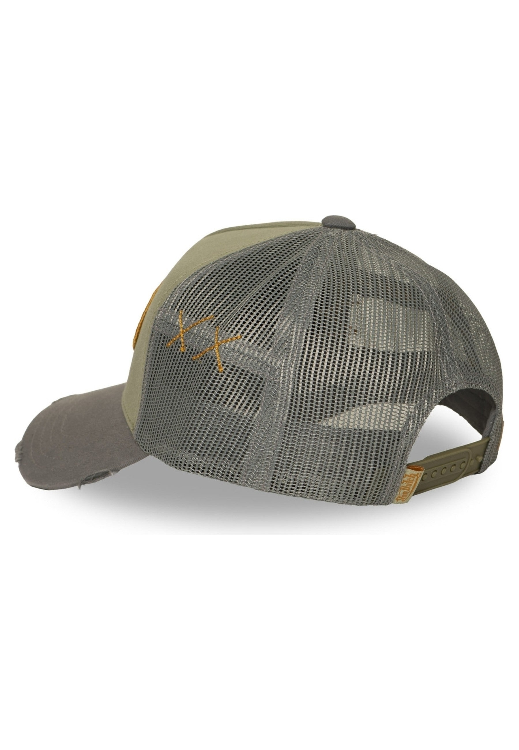 GORRA VON DUTCH VERDE DISTRESSED USED15 TRUCKER CAP