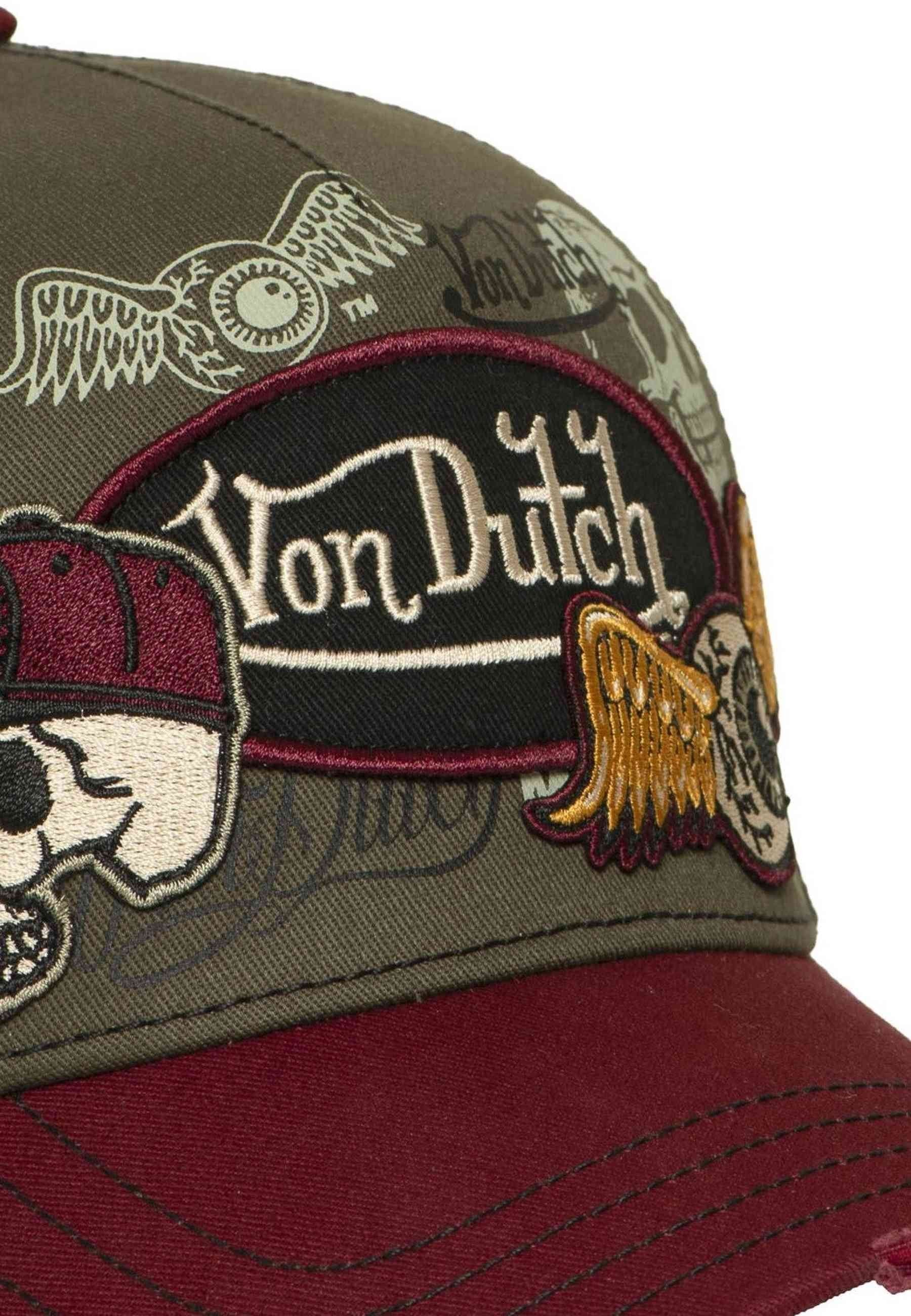 GORRA VON DUTCH VERDE PATCHES 17 DISTRESSED TRUCKER CAP