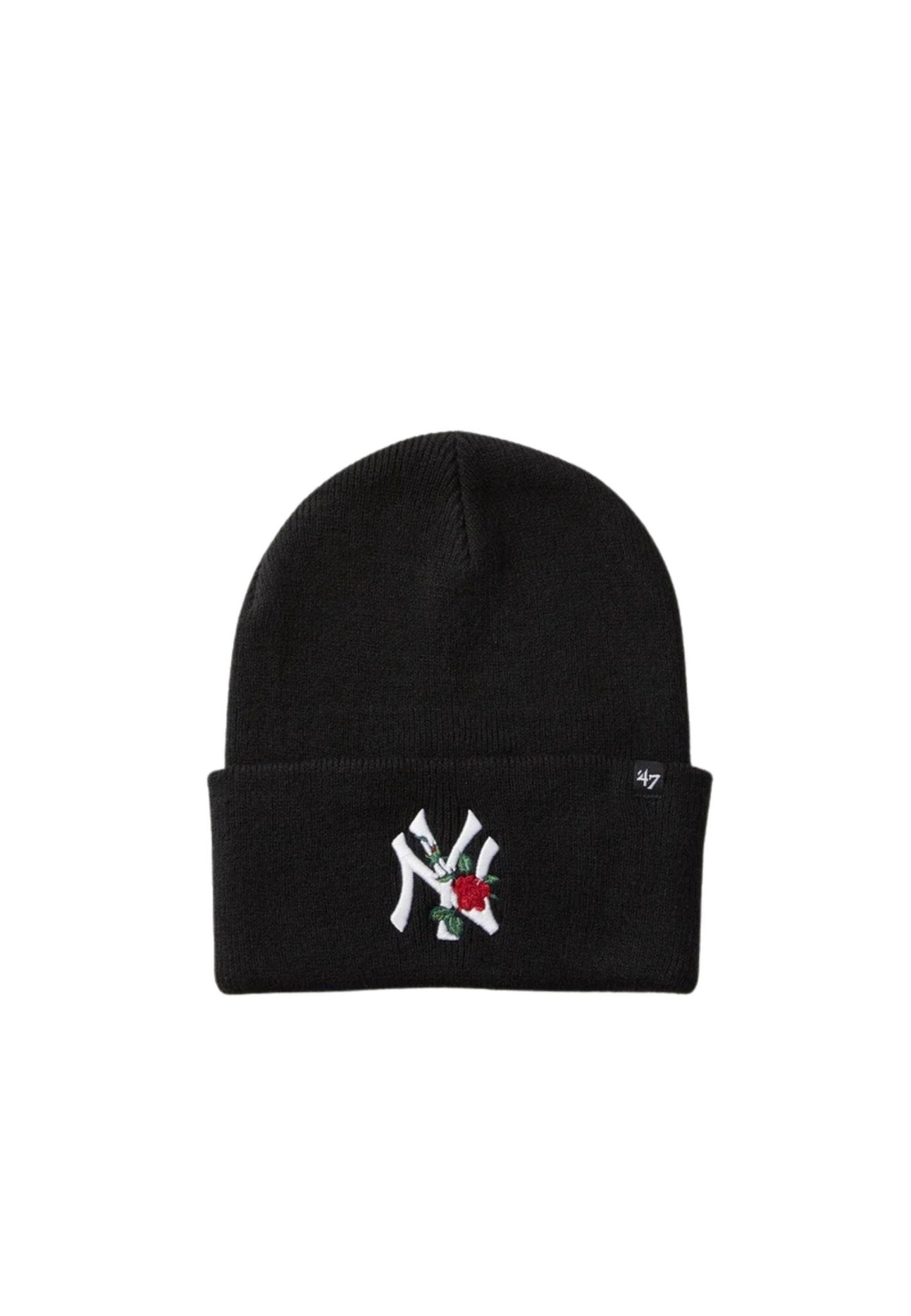 GORRO 47 BRAND NEGRO YANKEES SEASONAL FLOWER KNIT - AREA ZERO