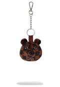 LLAVERO SPRAYGROUND MARRON CHECKER BEAR HEAD KEYCHAIN