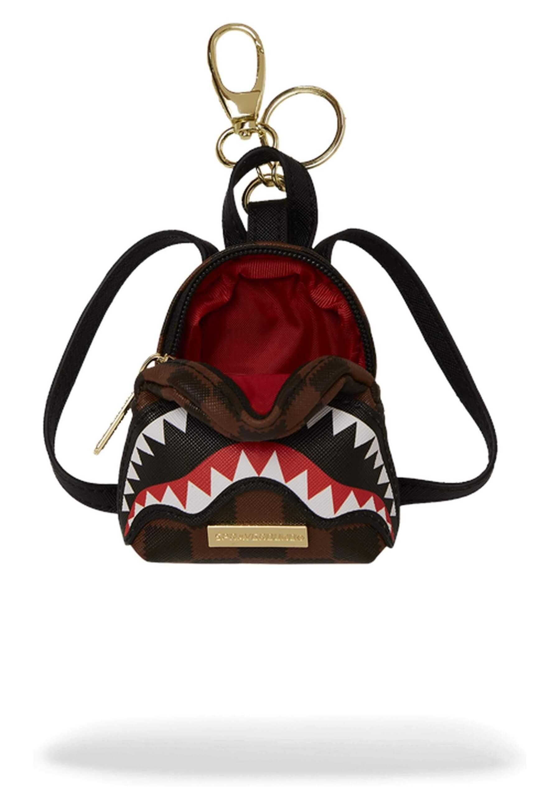 LLAVERO SPRAYGROUND MARRON SAWTOOTH SHARKS IN PARIS KEYCHAIN