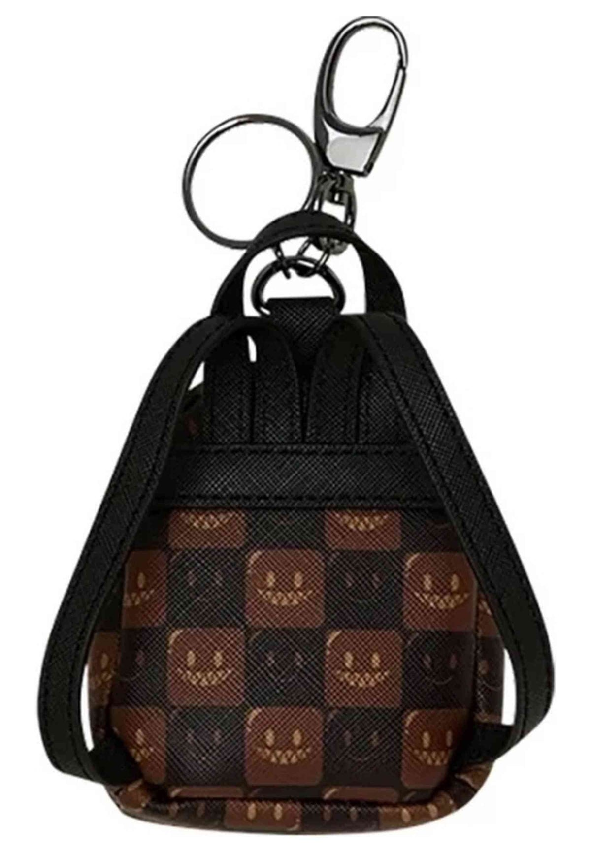 LLAVERO SPRAYGROUND MARRON SHARK IN PARIS WTF BUBBLE BROWN CHECK KEYCHAIN