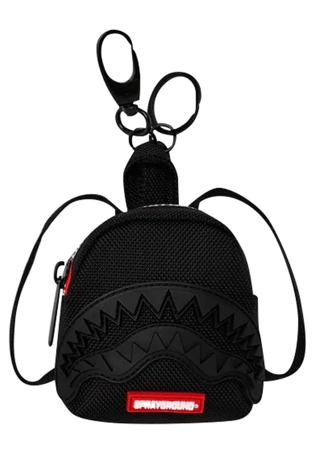 LLAVERO SPRAYGROUND NEGRO PRINTED ZIPPER SHARK KEYCHAIN - AREA ZERO